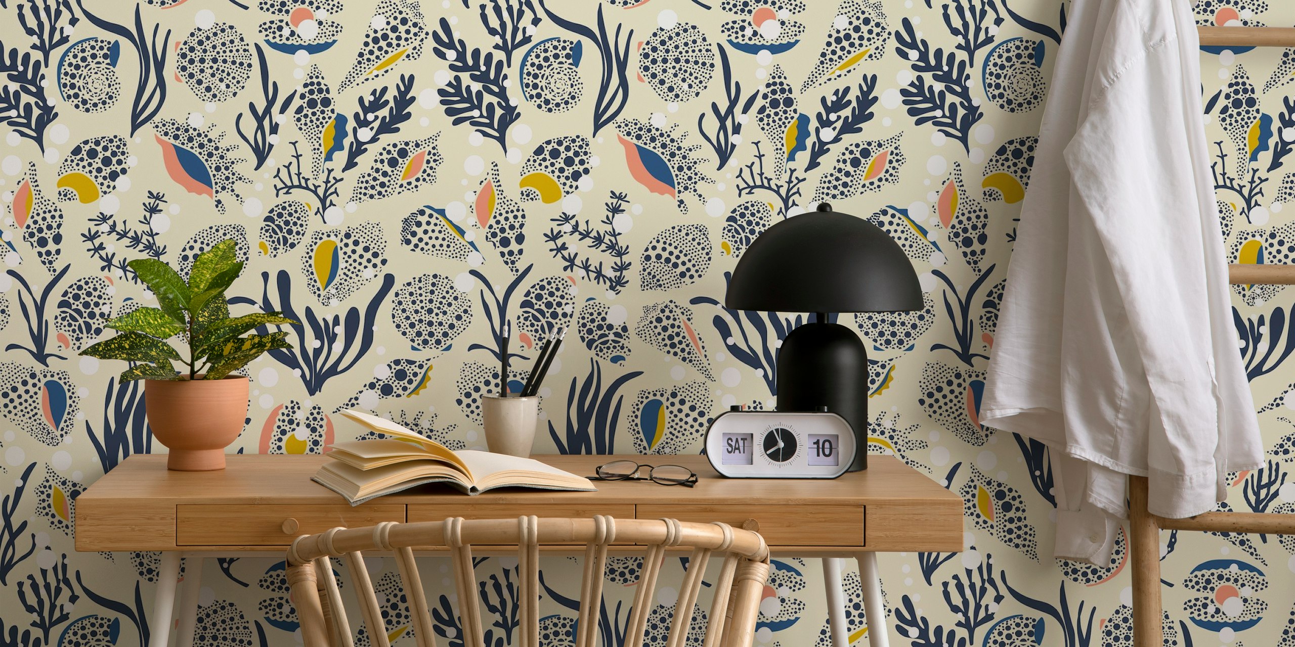 Under the sea wallpaper design in a room