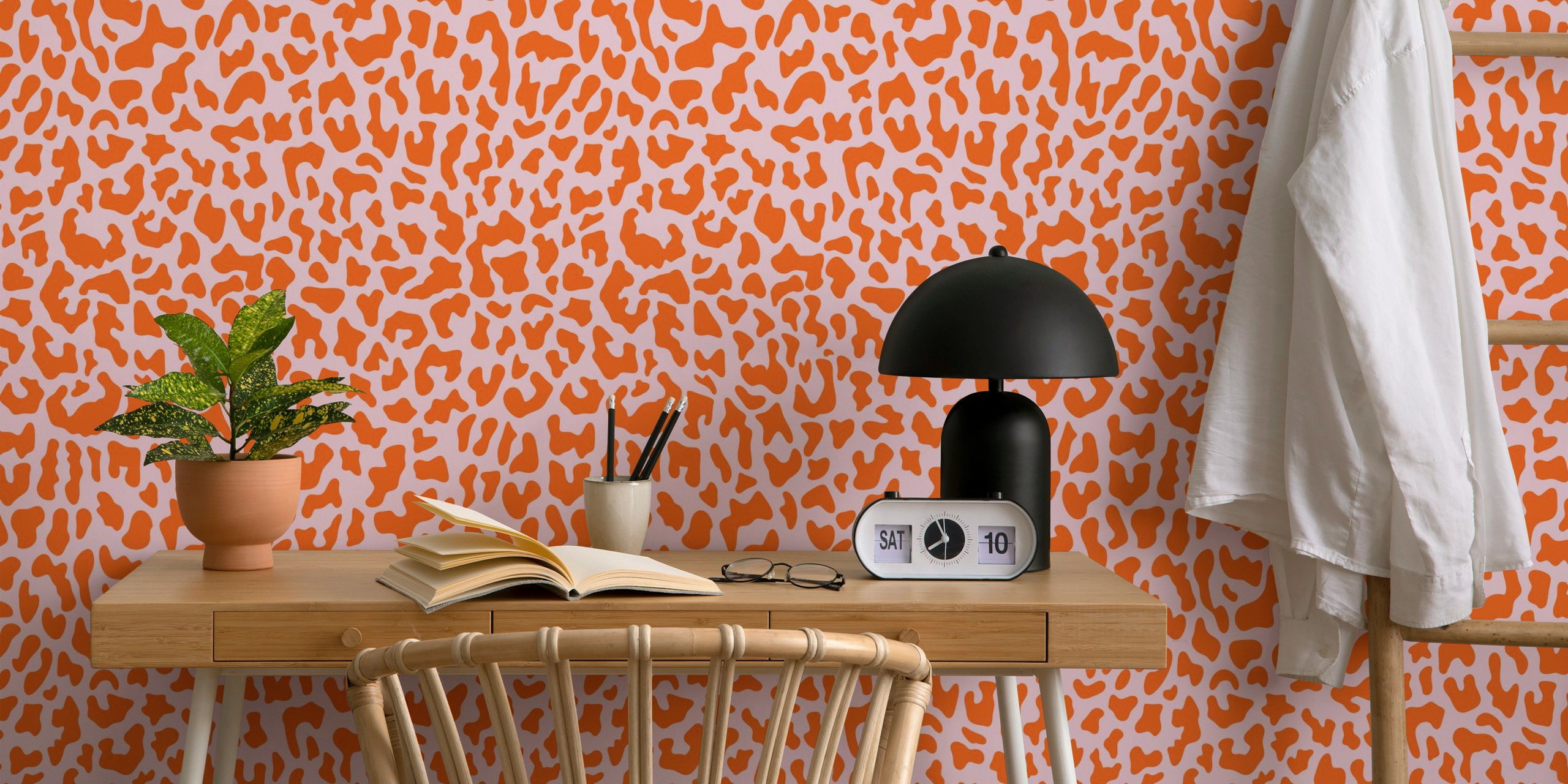 Papel de parede Animal Print em um quarto elegante
