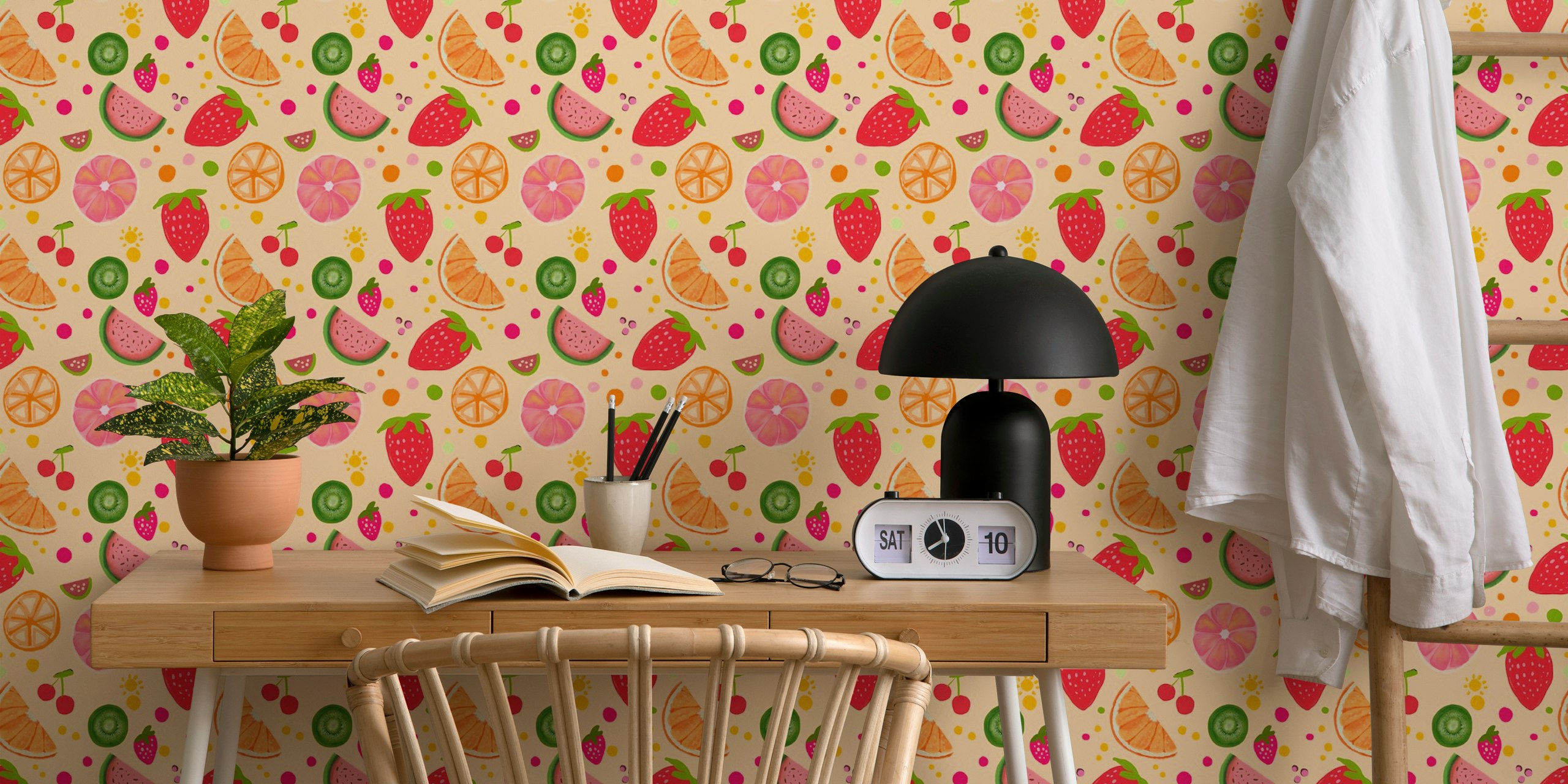 Fruits of the Tropicals papel de parede em um quarto