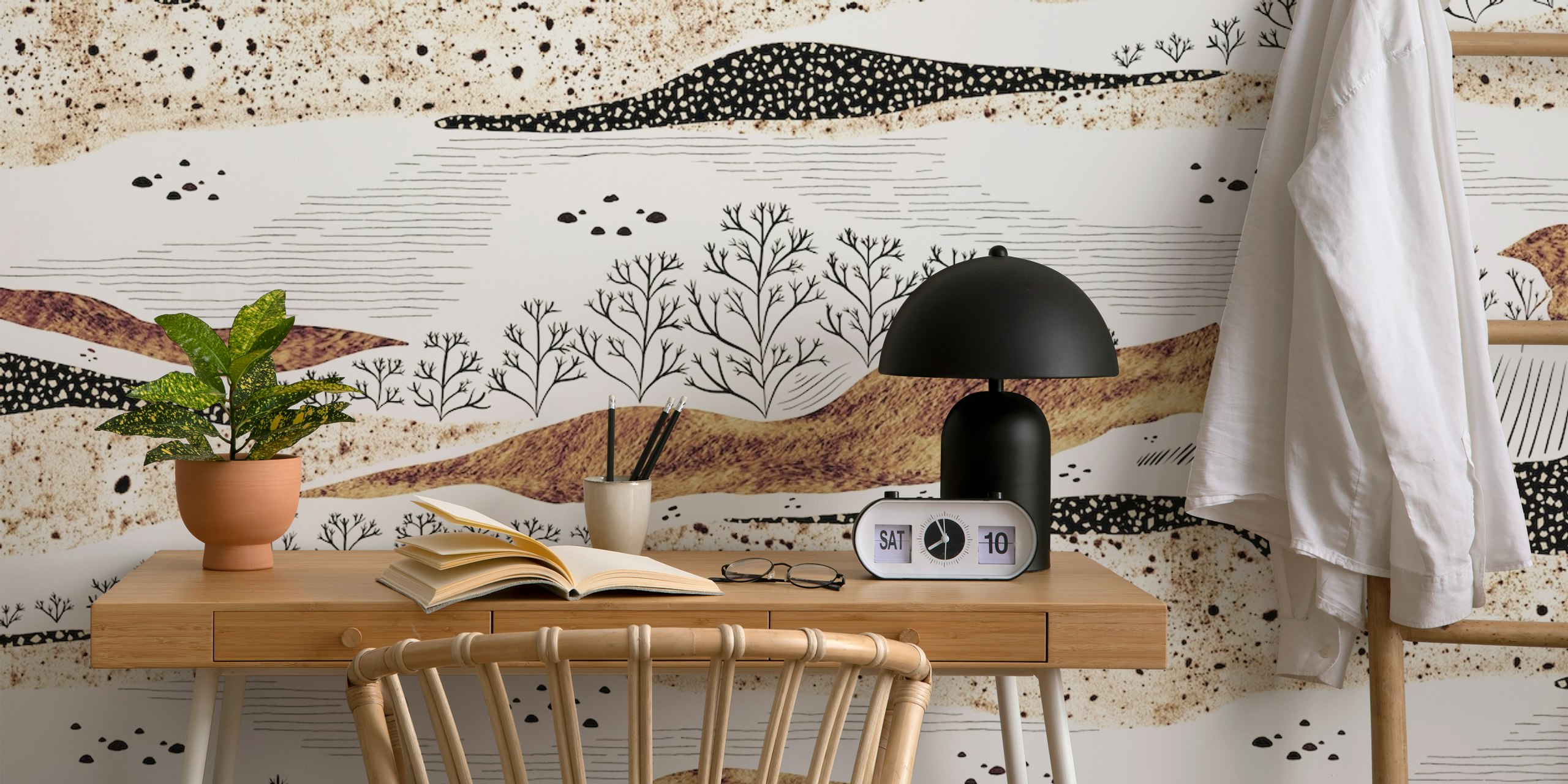 Calm Desert tapet i et stilig rom