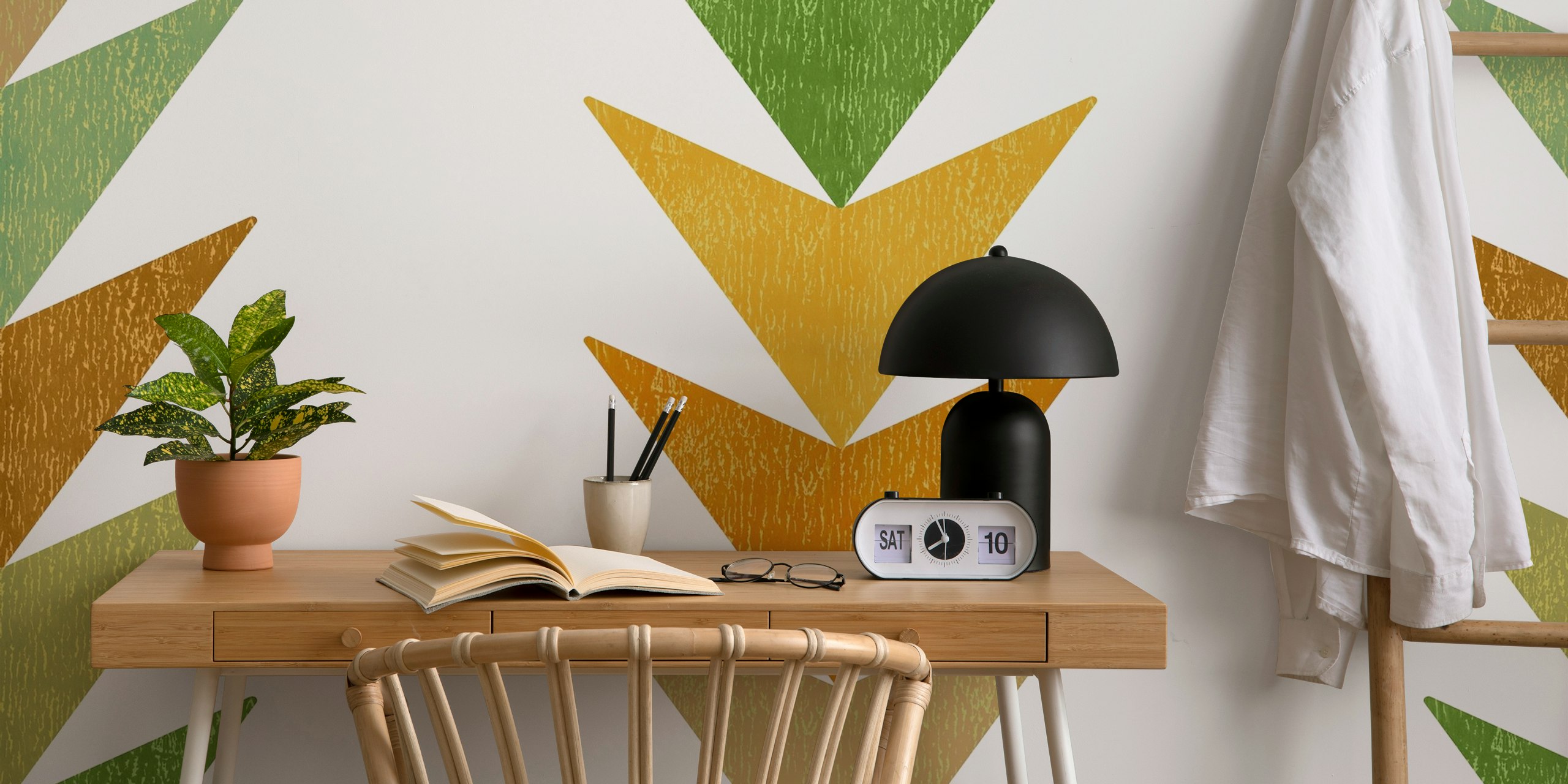 Papel de parede Arrows Stripes em um quarto