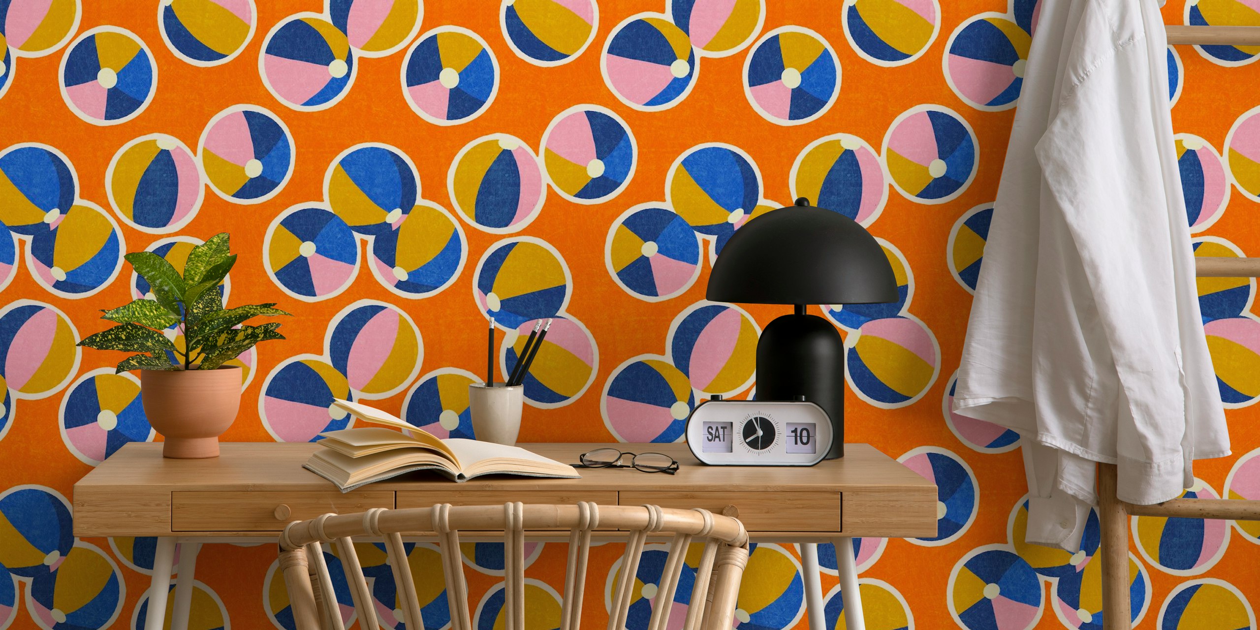 Marfa wallpaper design in a room setup