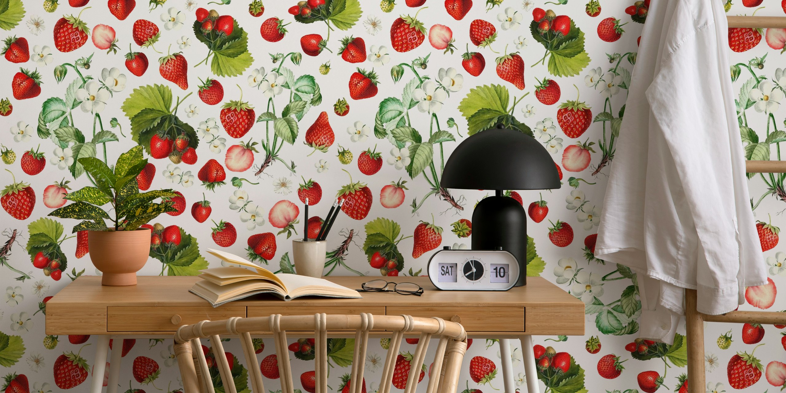 Strawberry Love 1 ταπετσαρία σε ένα δωμάτιο