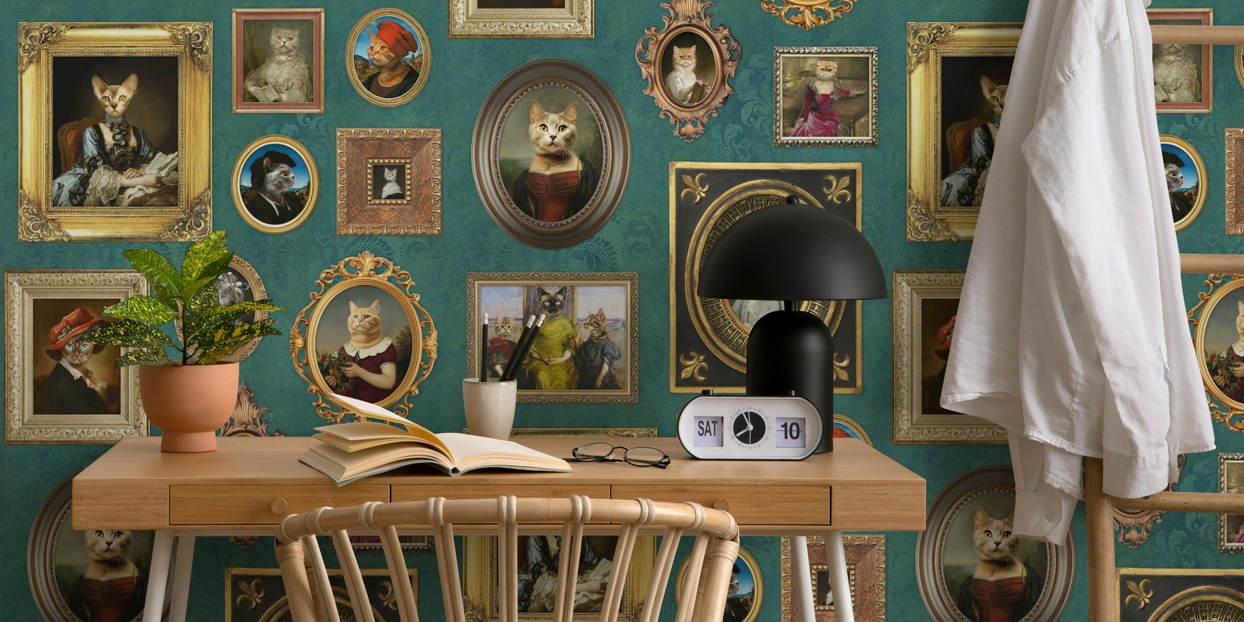 Cat Lovers wallpaper i ett stiligt rum