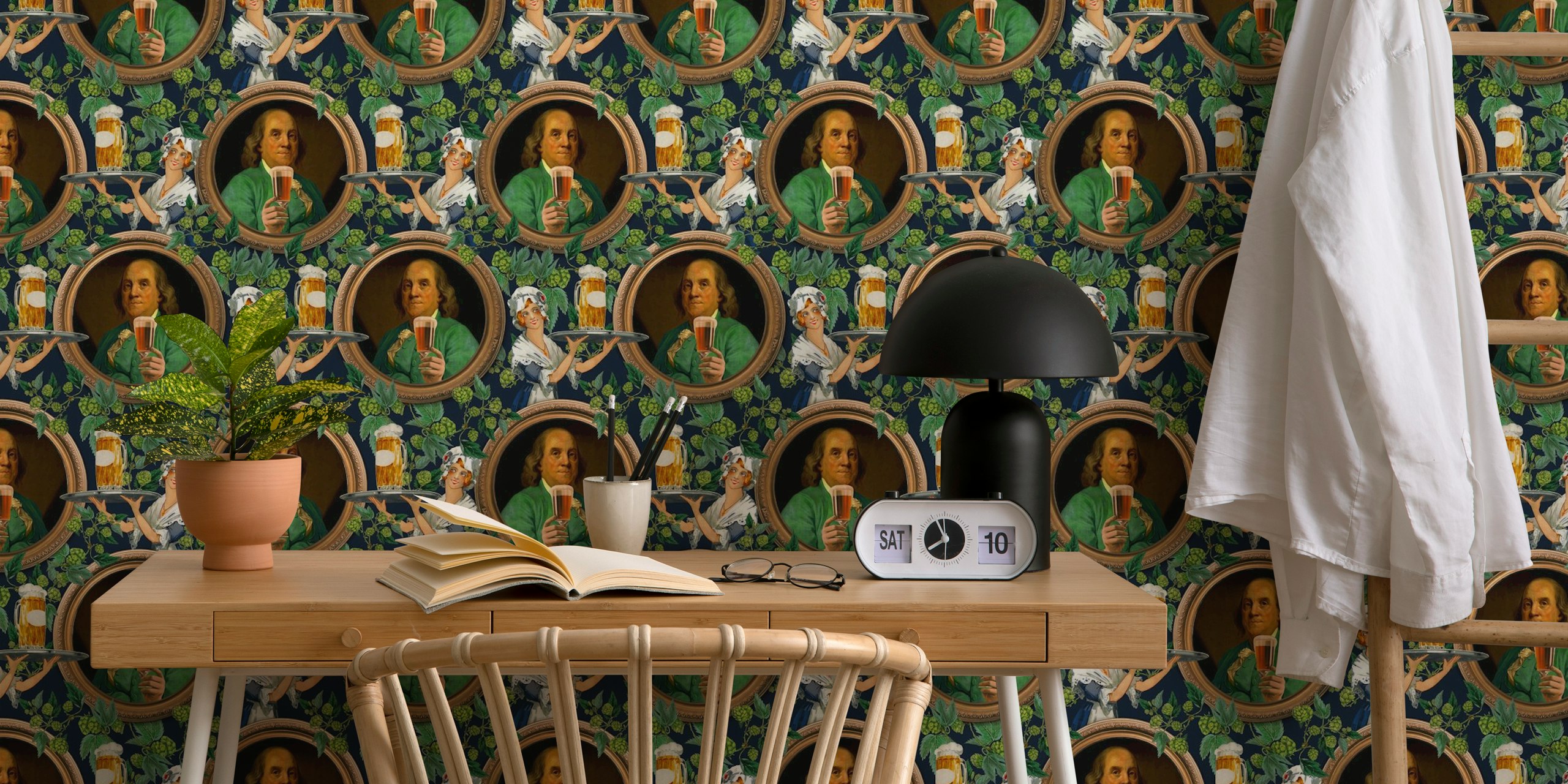 Benjamin Franklin themed wallpaper design