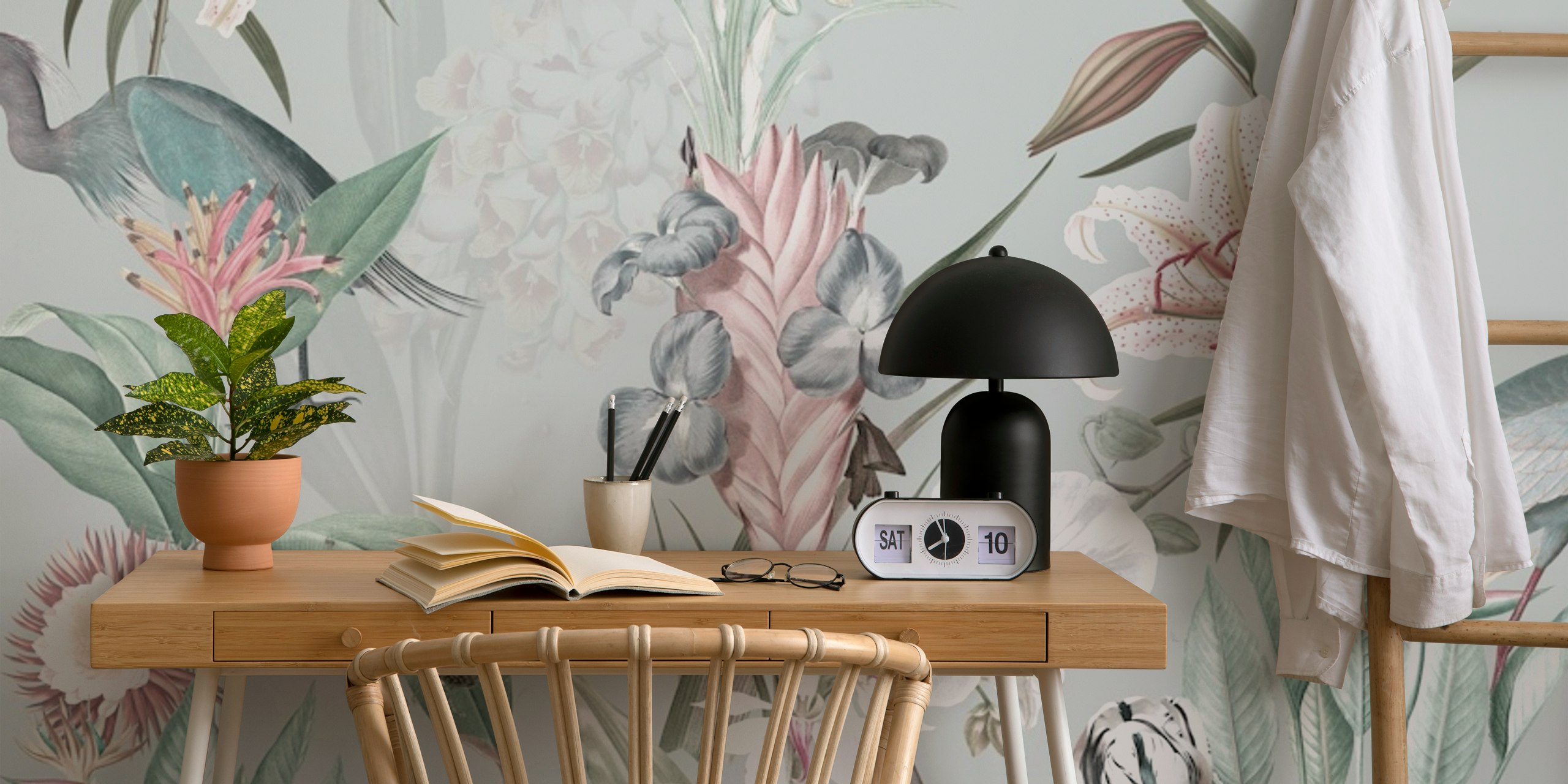 Sweet Dream 01 carta da parati floreale in una stanza