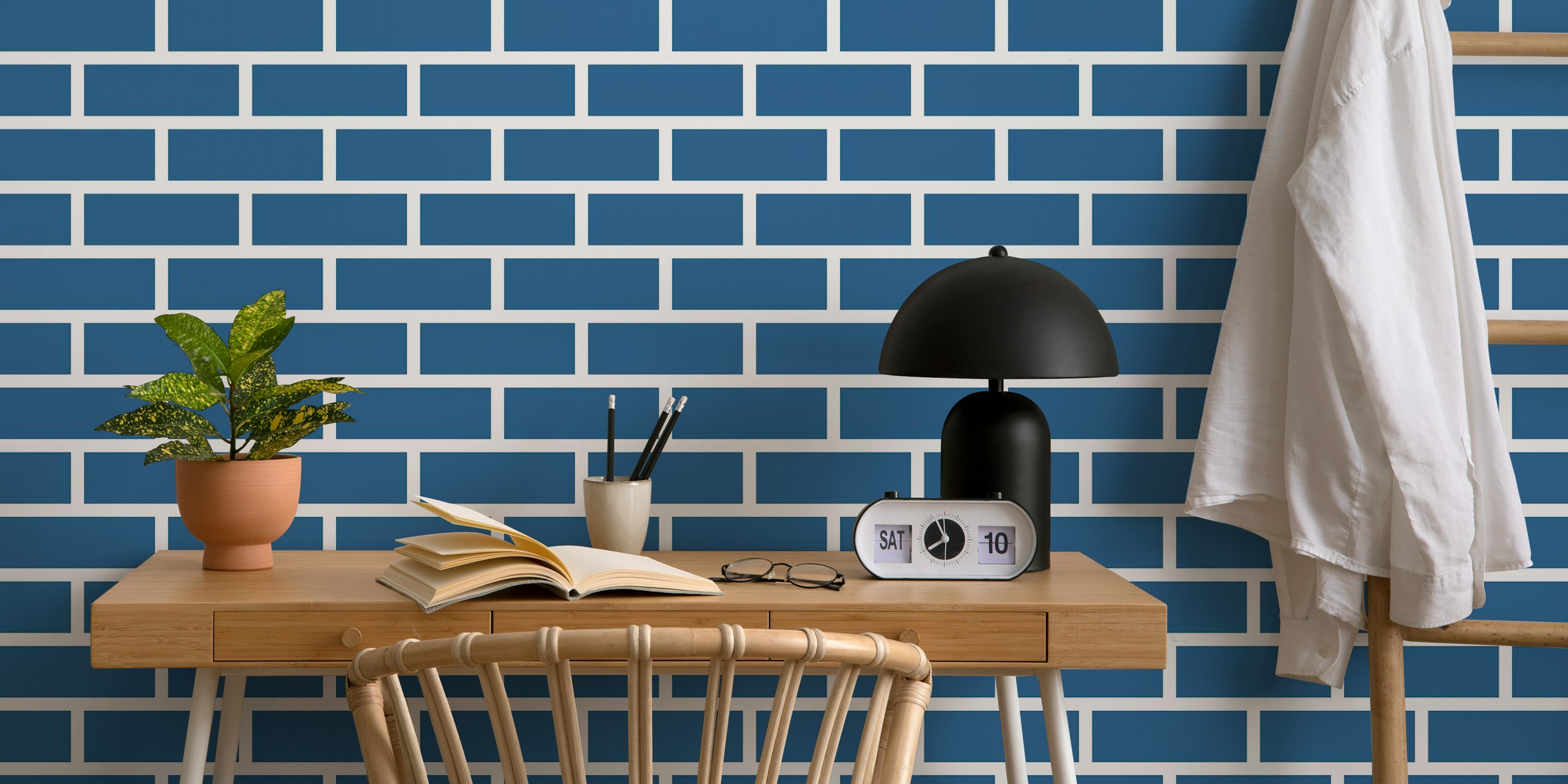 Ταπετσαρία Bricks pattern σε ένα κομψό εσωτερικό
