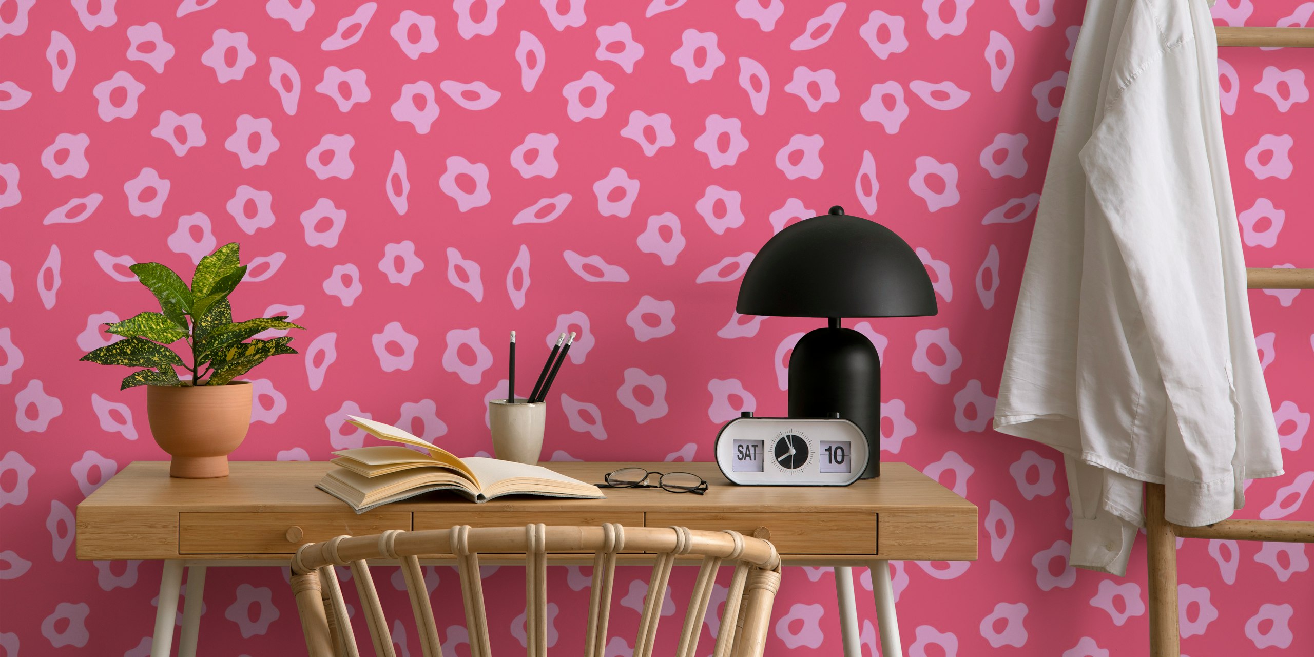 Cottage Blooms Simple Retro Floral Tapet I Et Rom