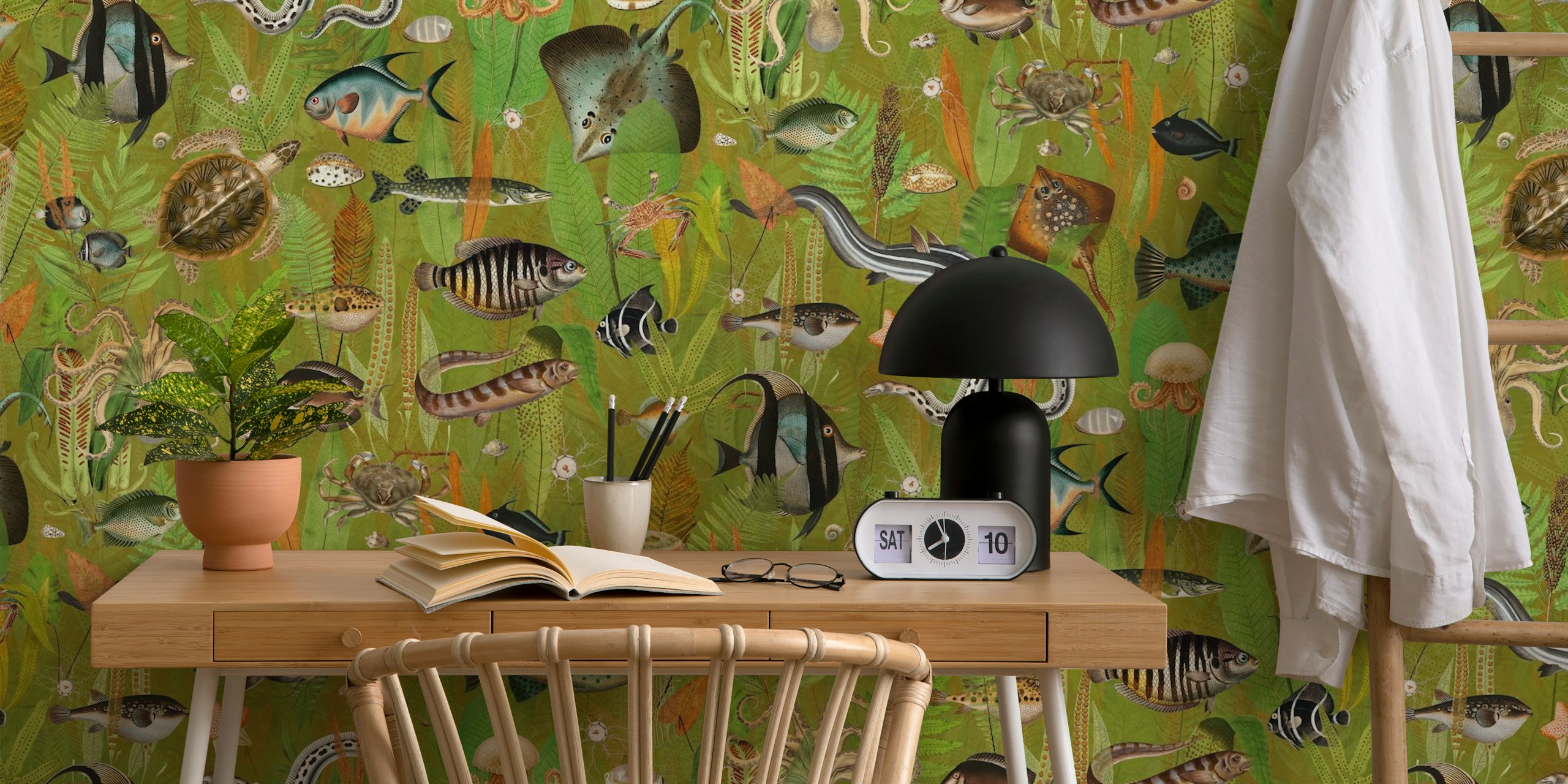 Aqua Eden papel de parede com designs aquáticos