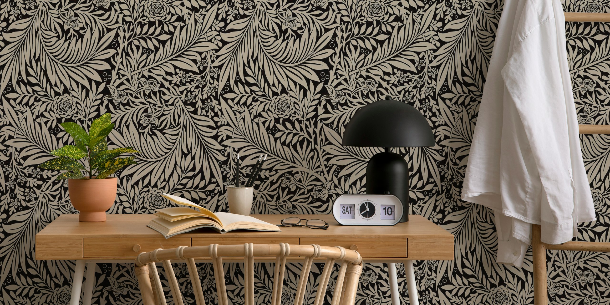 Victorian Larkspur pattern tapet i et rum