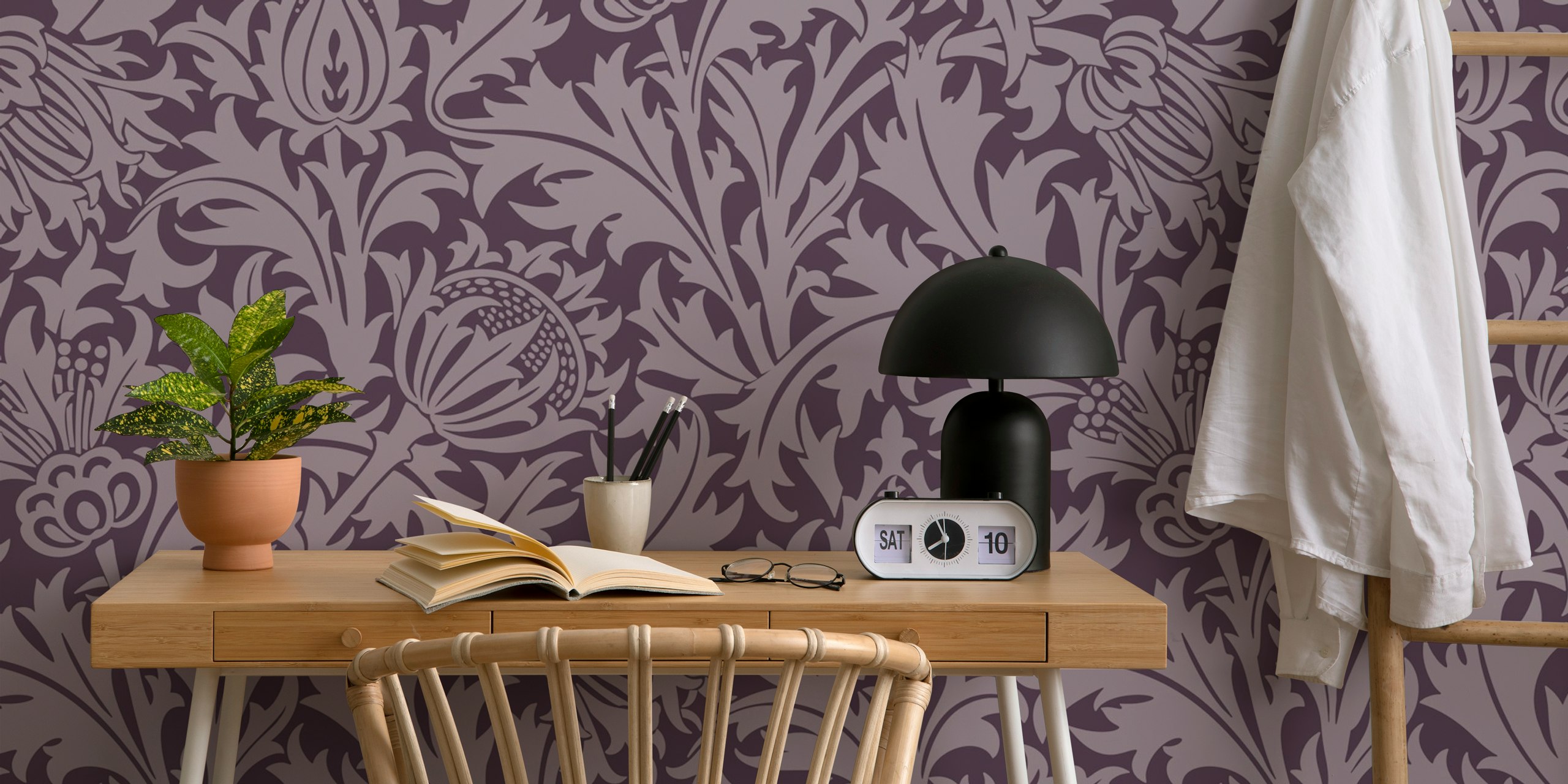 Design de papier peint Victorian Pure Thistle 10 dans une pièce