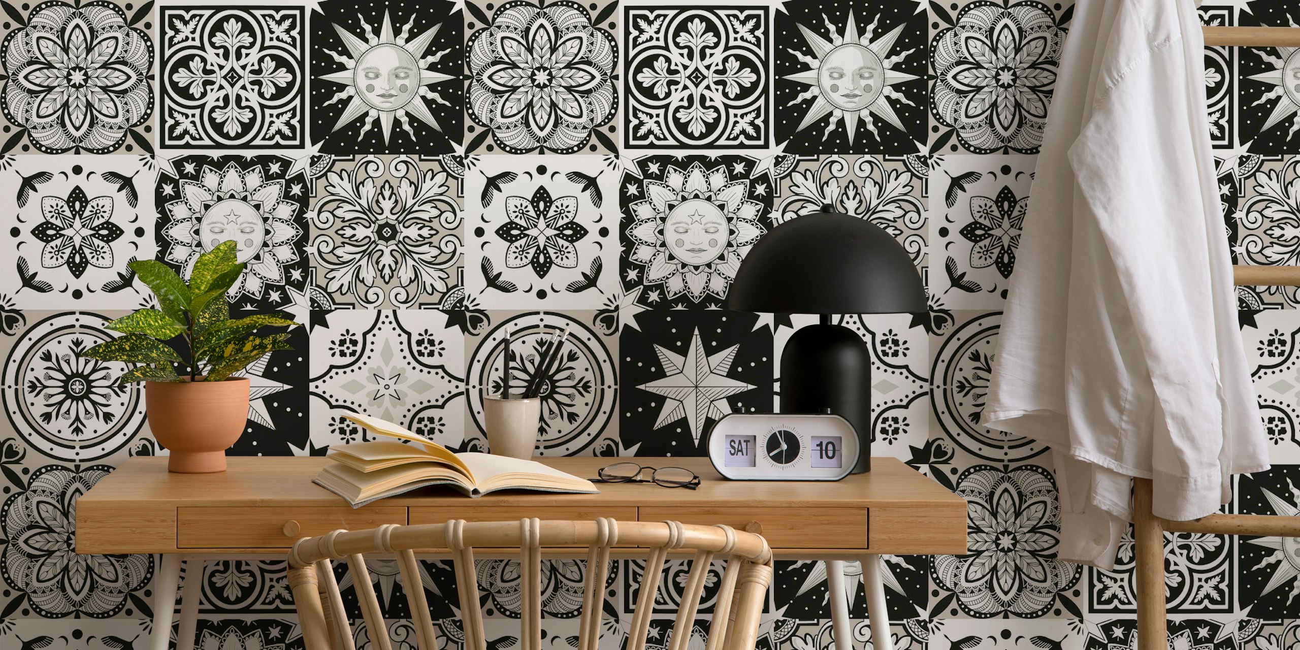 Whimsigothic black and white wallpaper u sobi