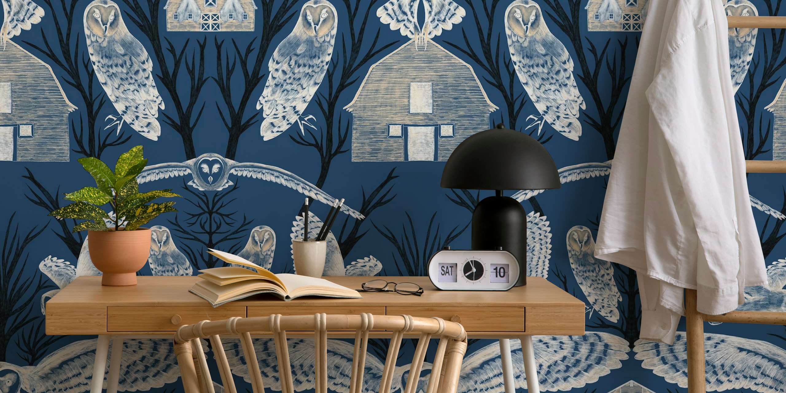 Tapeta Midnight Owl Haven v pokoji