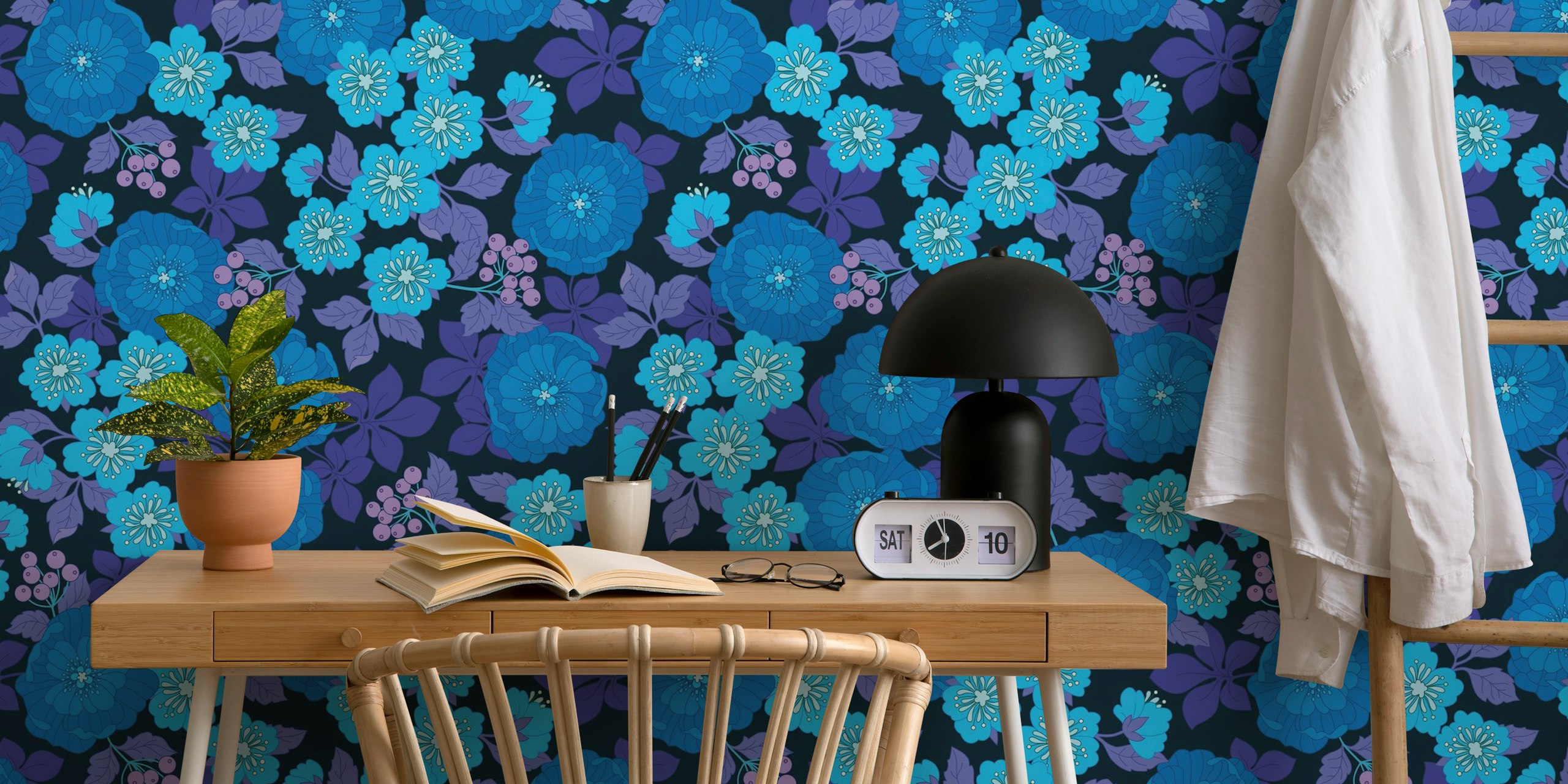 Tapeta kwiatowa z Anna-Lena (niebieskimi) kwiatami