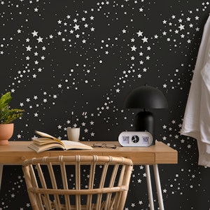 Hand drawn doodle stars and square dots