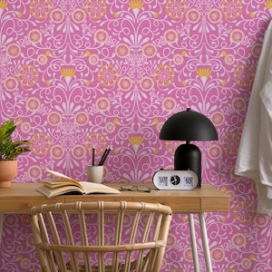 Tuscan Tile in Pink and Yellow