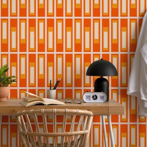 Mid Century Modern Orange Geo Lexington Ave