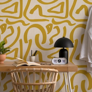 Retro Mustard Scribbles