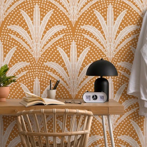 Boho Rustic Palm Radiance Caramel Brown