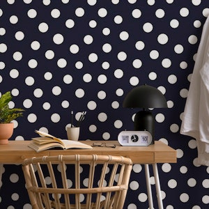 Shining golden and white dots navy colored pattern