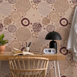 Circle Marks Tribal Pattern In Earth Tones