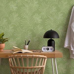 Leaf Line Green Background