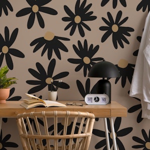 Retro Summer Night Daisies Pattern 2