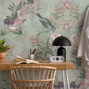 Heritage birds and floral damask