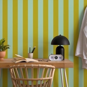 Turquoise and Gold Stripes