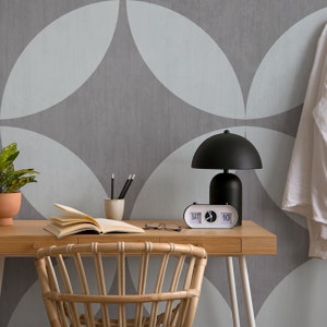 Geometric Minimal Modern Retro Grey Textured