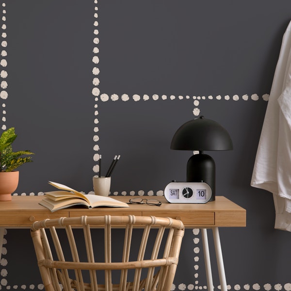 Minimalist Dotted Grid on dark backdrop