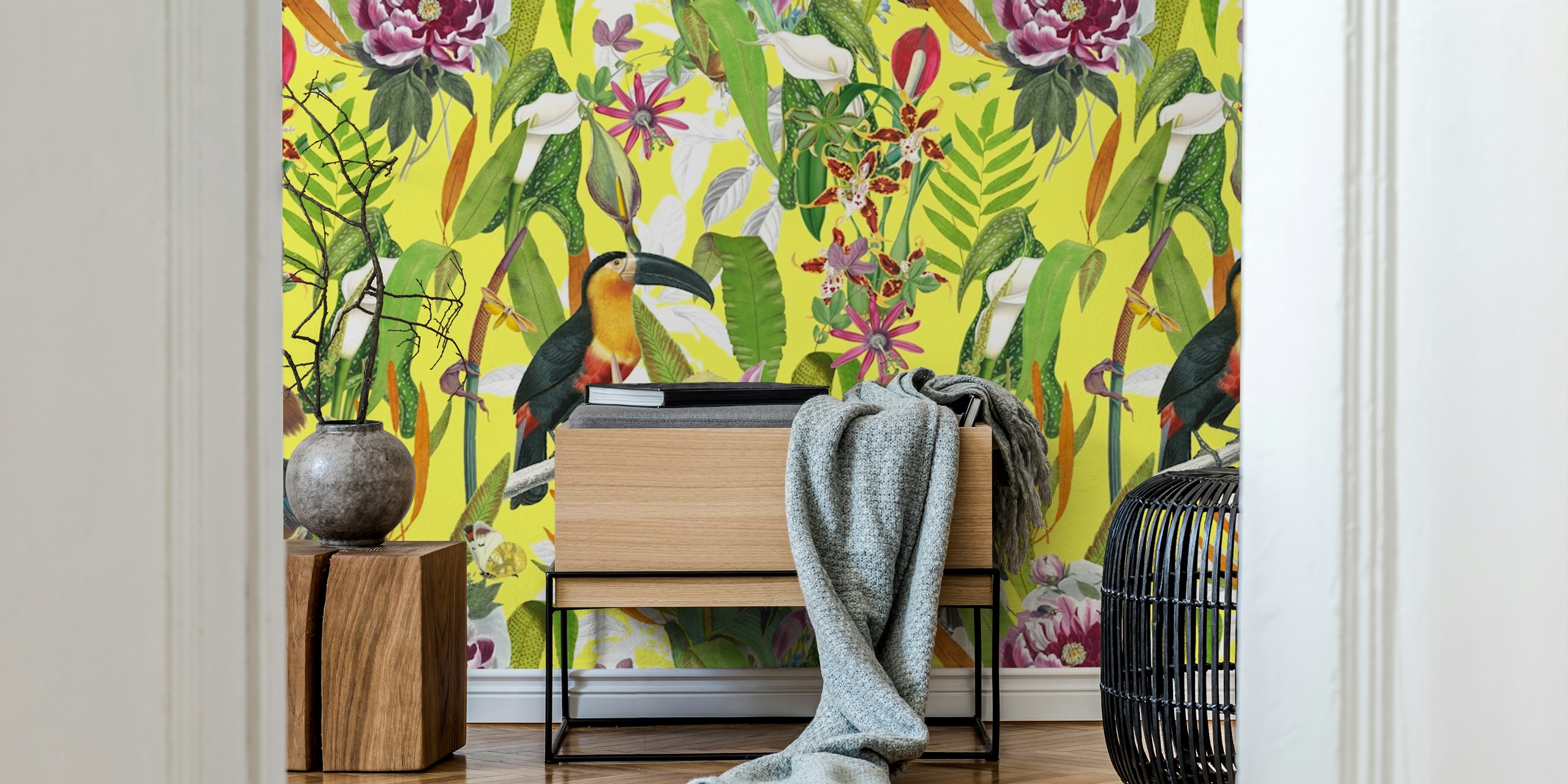 Fargerik Forestah 02 tapet i et rom