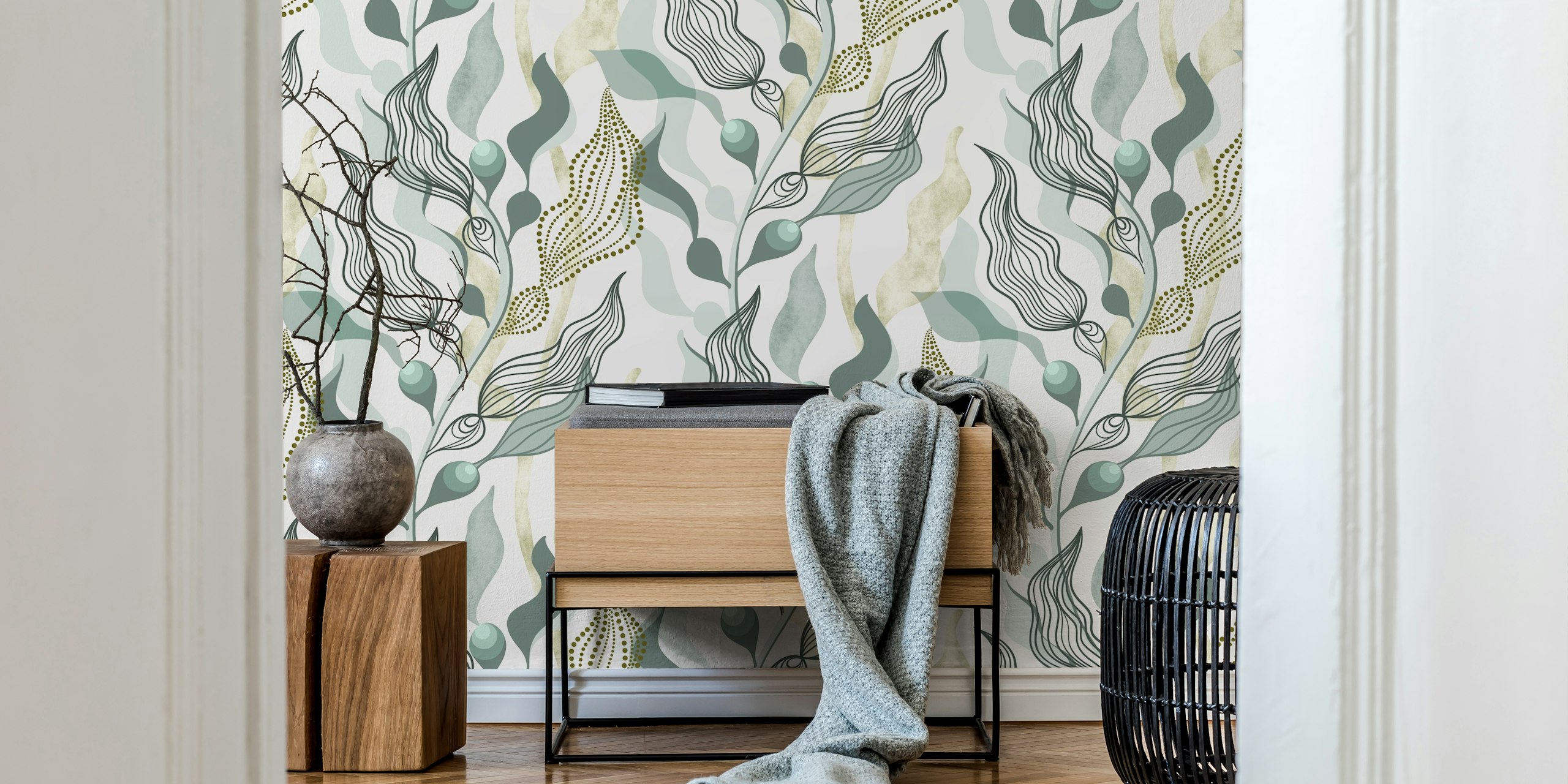 Papel de parede Whimsical kelp forest em um quarto
