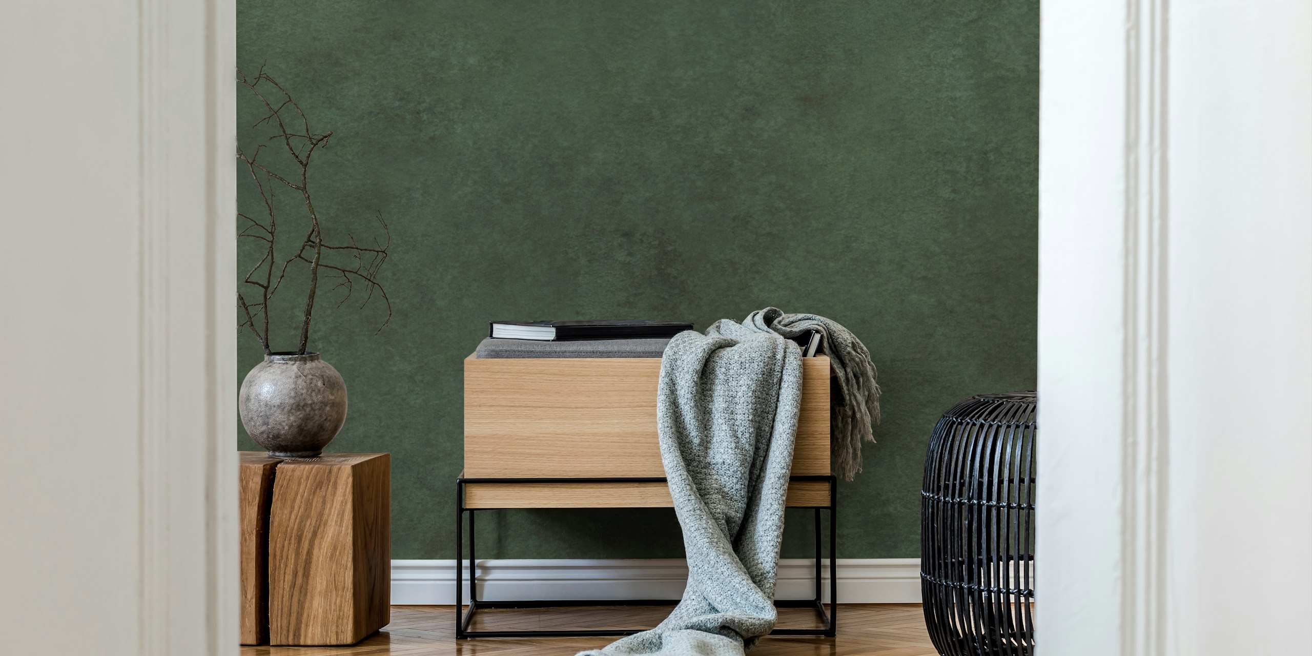 Sueded Leather Forever - Mineral wallpaper in a room