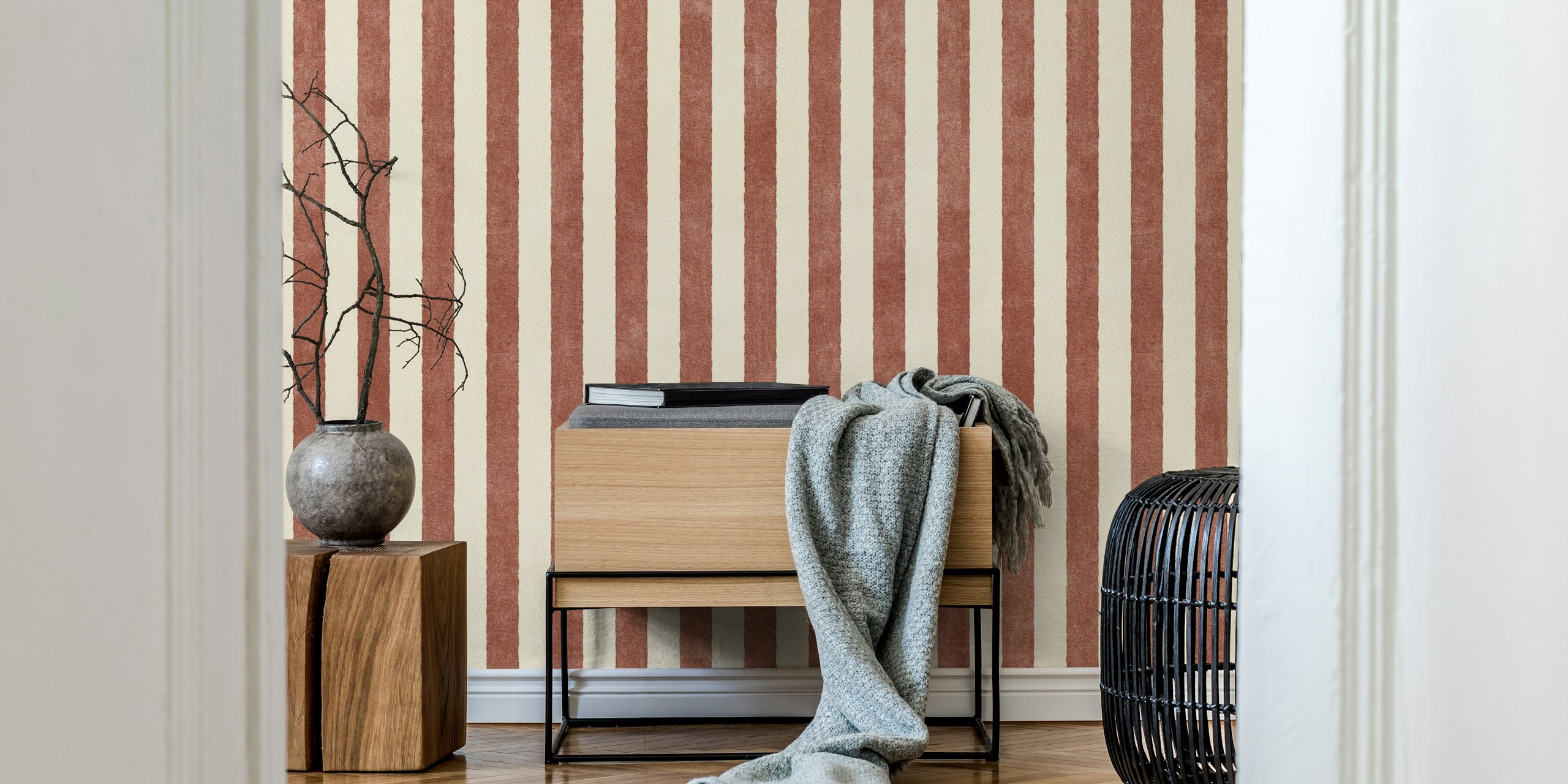 Stripes - 07 - Clove papel pintado en una habitación