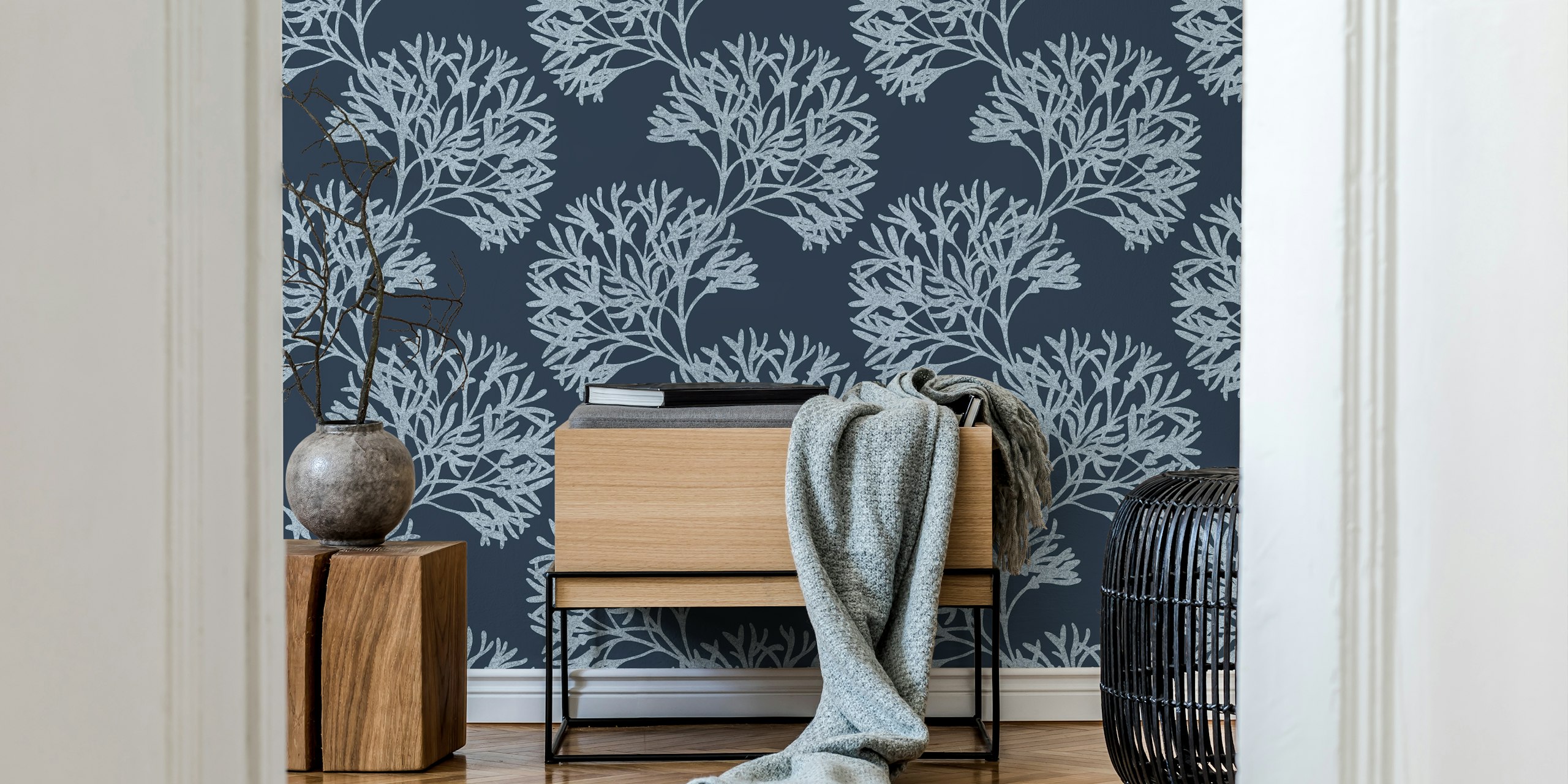 Gentle Swing textured wallpaper in interior setting