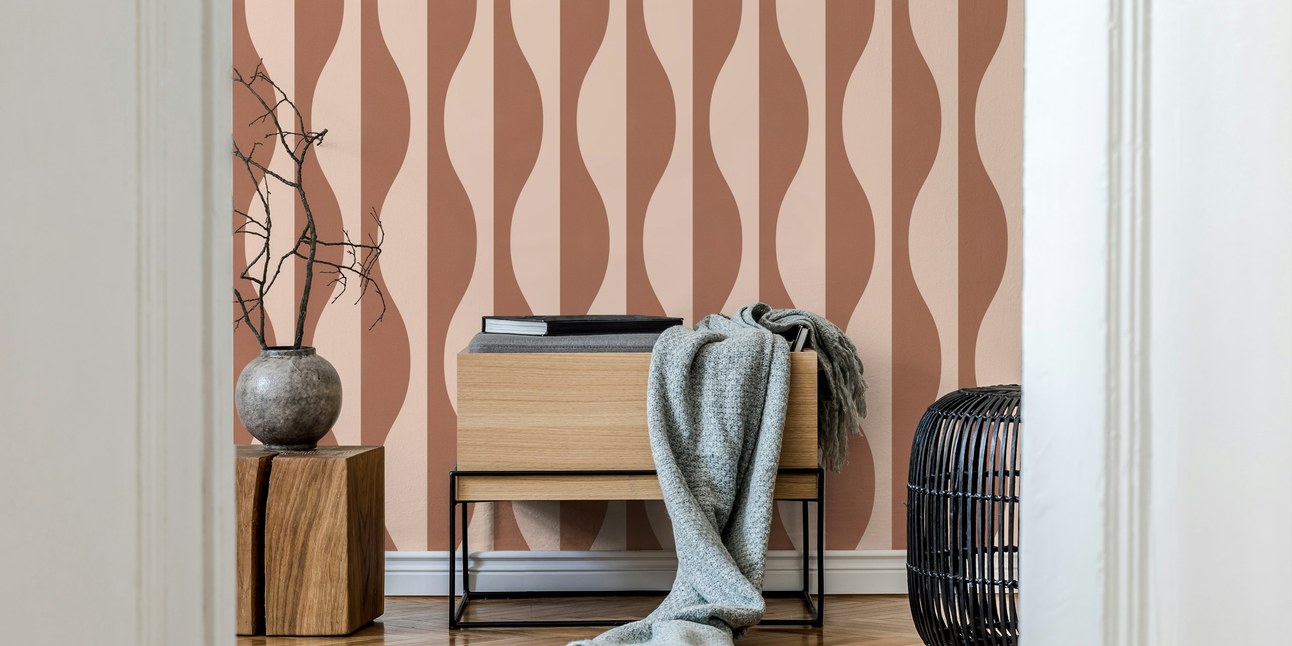 Tapeta Vintage Abstract Geo Shape u sobi