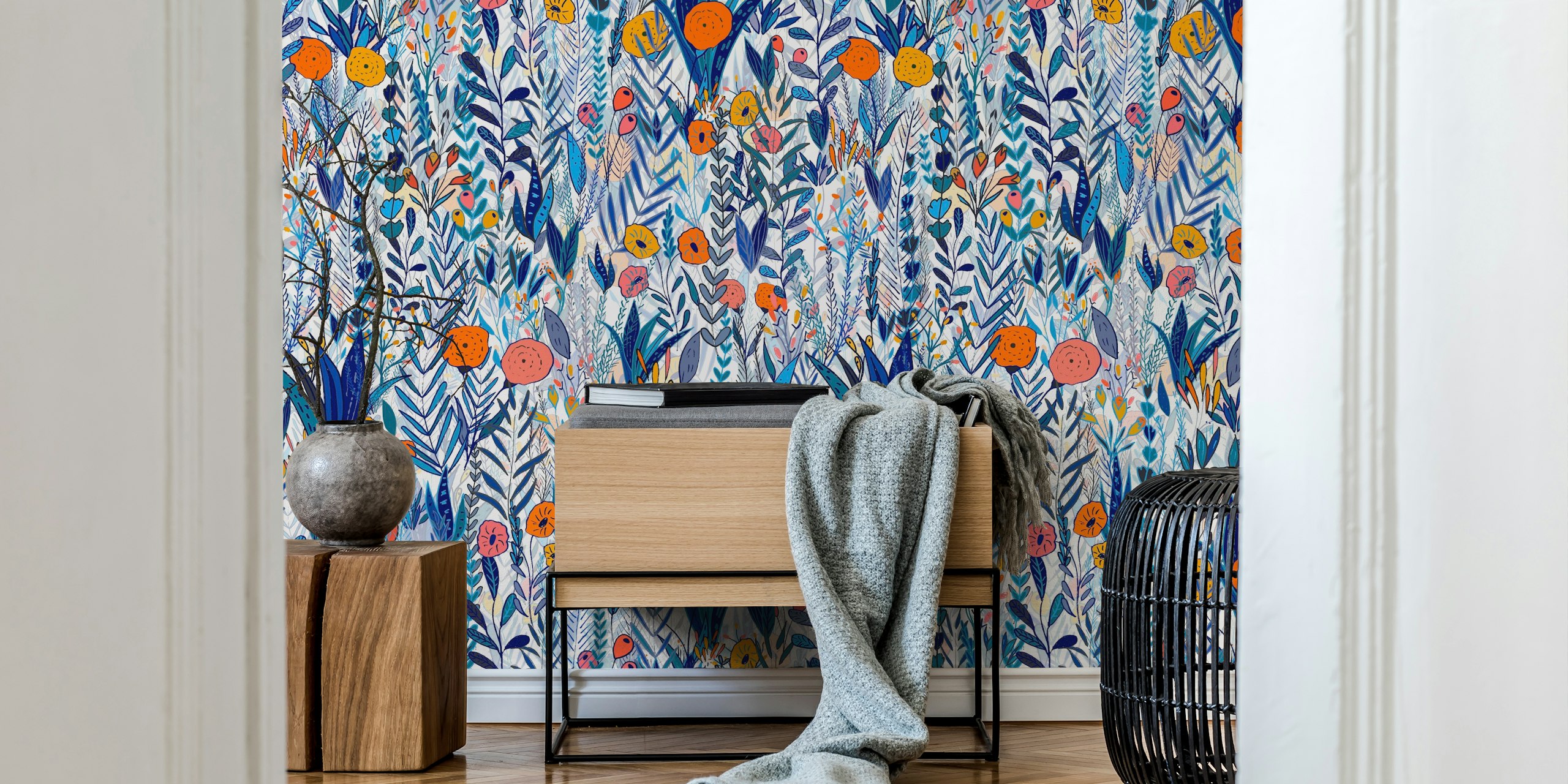 Colorful Bold Garden Mix tapet i et rum