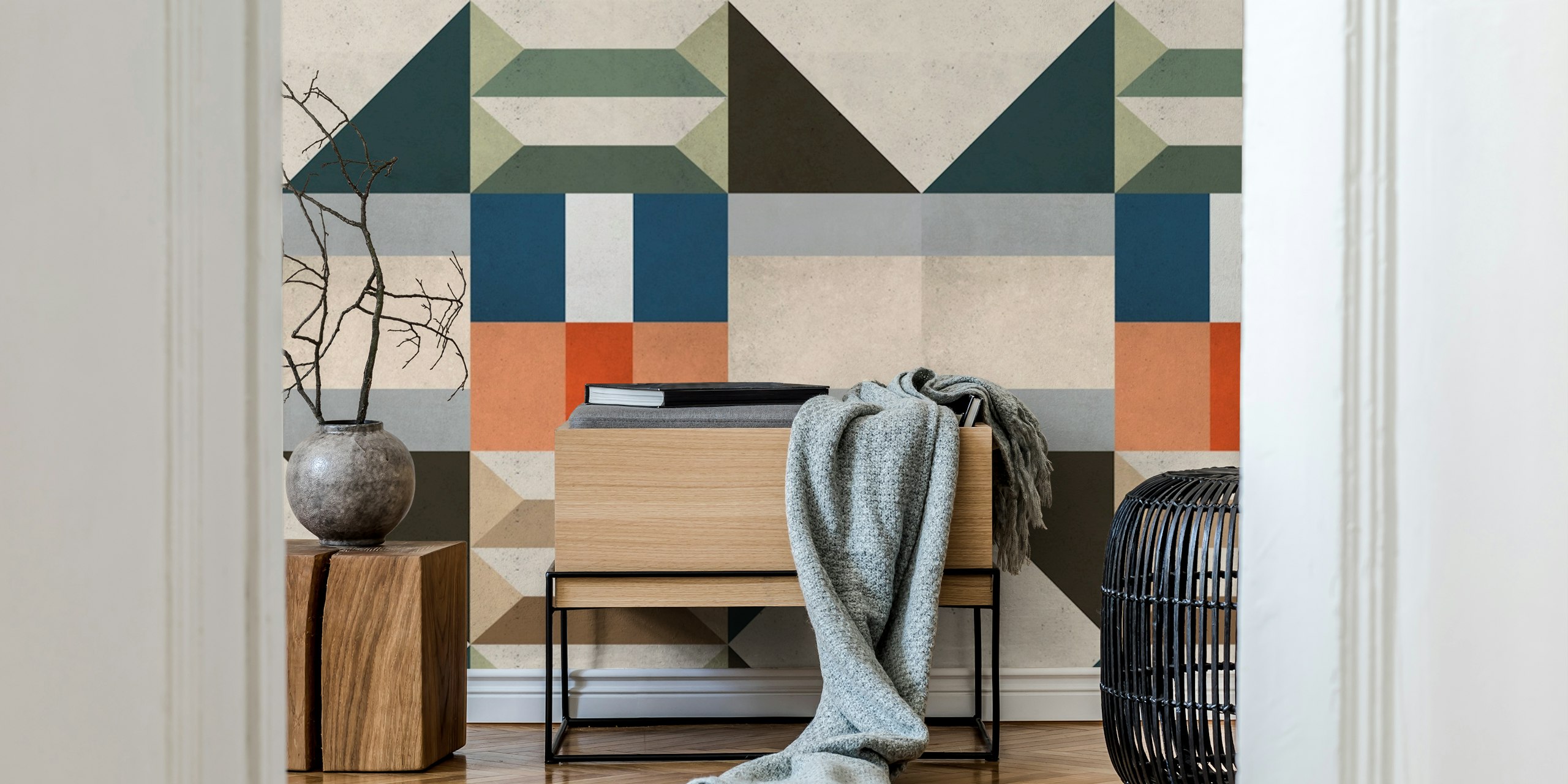 Retro Tile Vibe tapetti huoneessa
