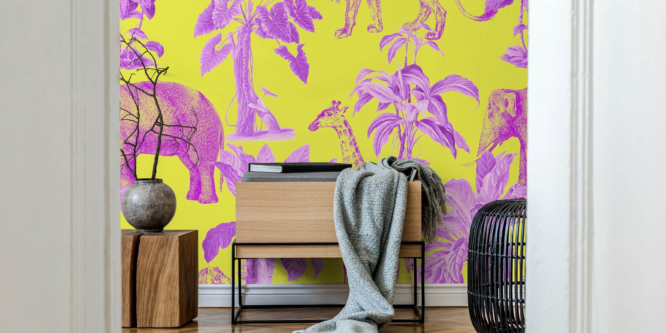 Silva 02 papel pintado de animales vívido en una habitación