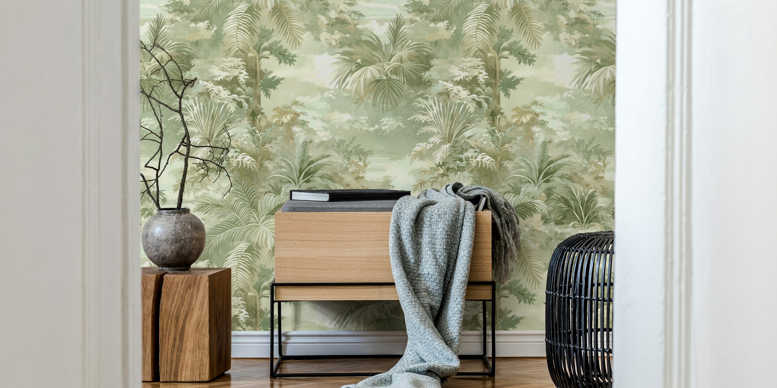 Soft Lush Canopy Classic wallpaper in a room