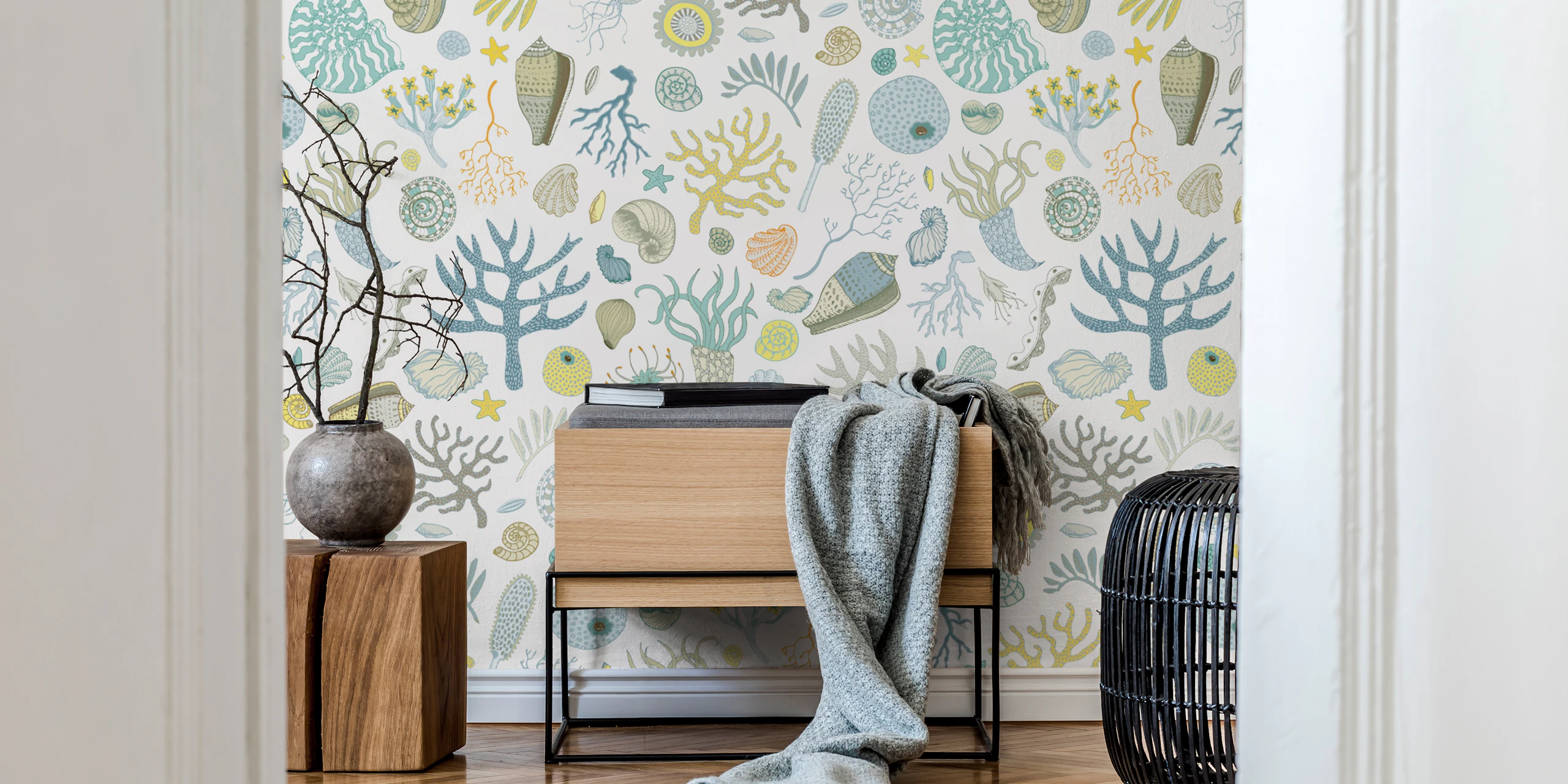 Coastal Shells Wallpaper | happywall.com
