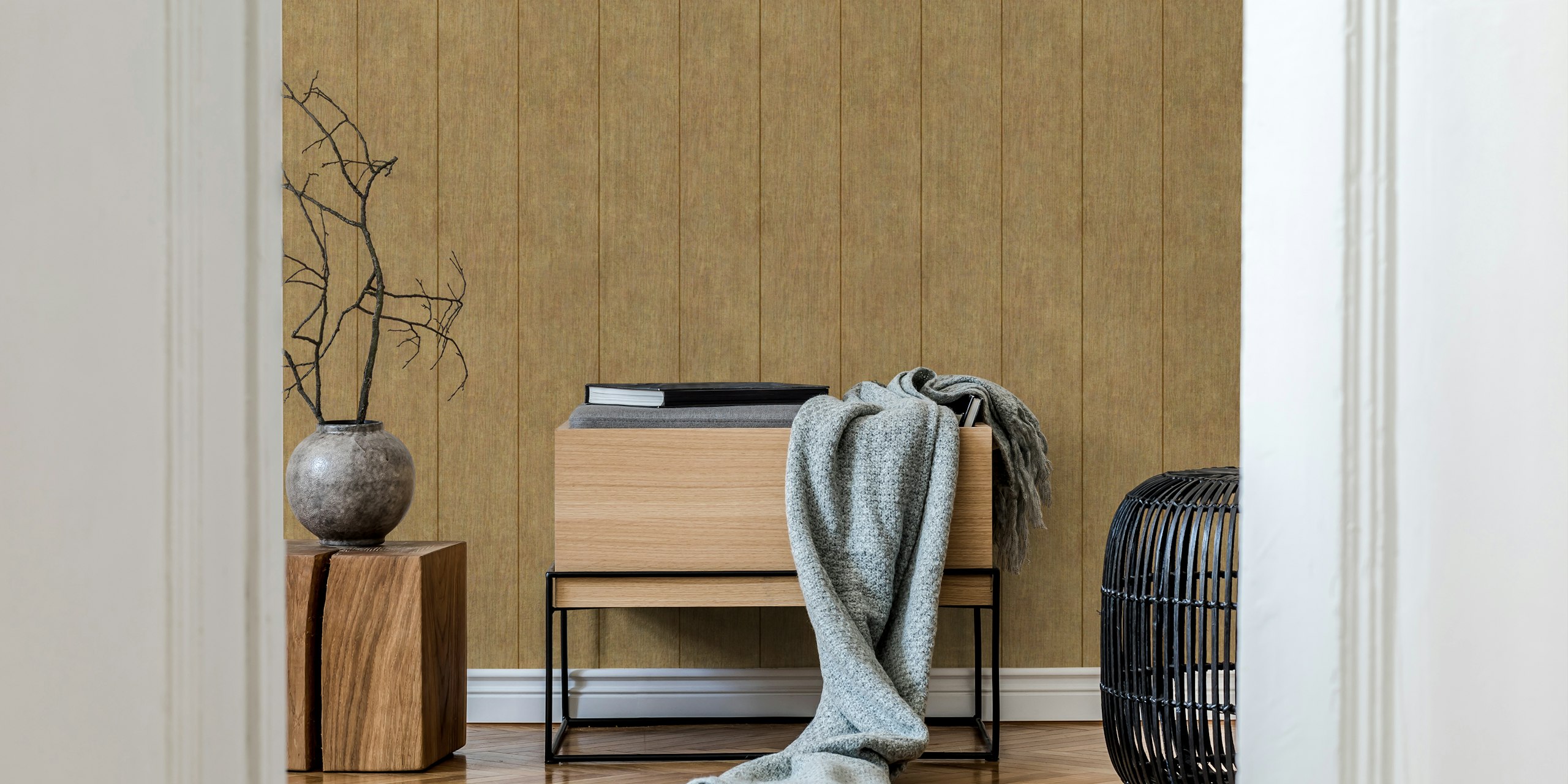 Woodgrain Panel - Warm Oak dans une pièce