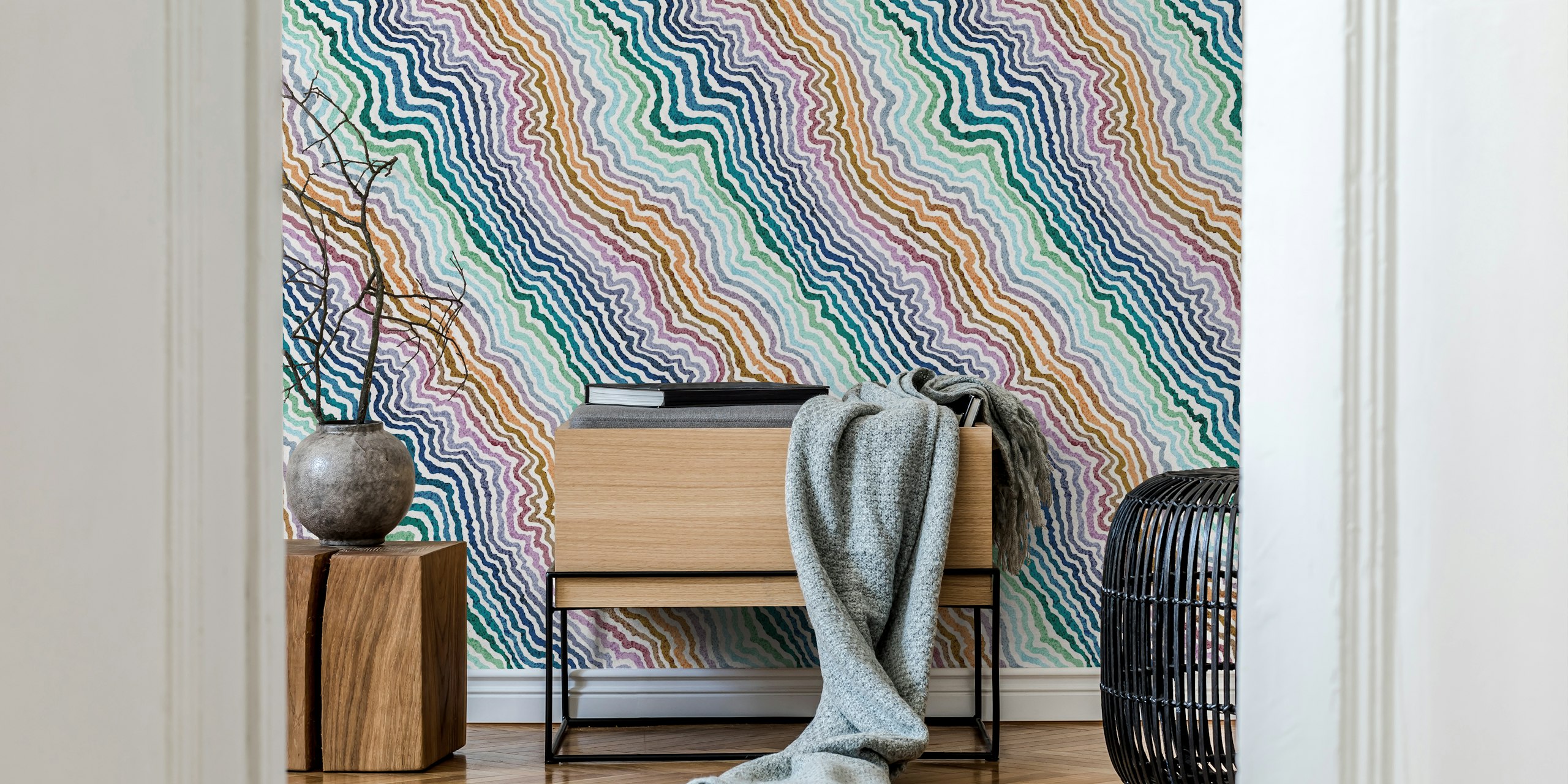 Jewel Quartz wallpaper in a stylish room