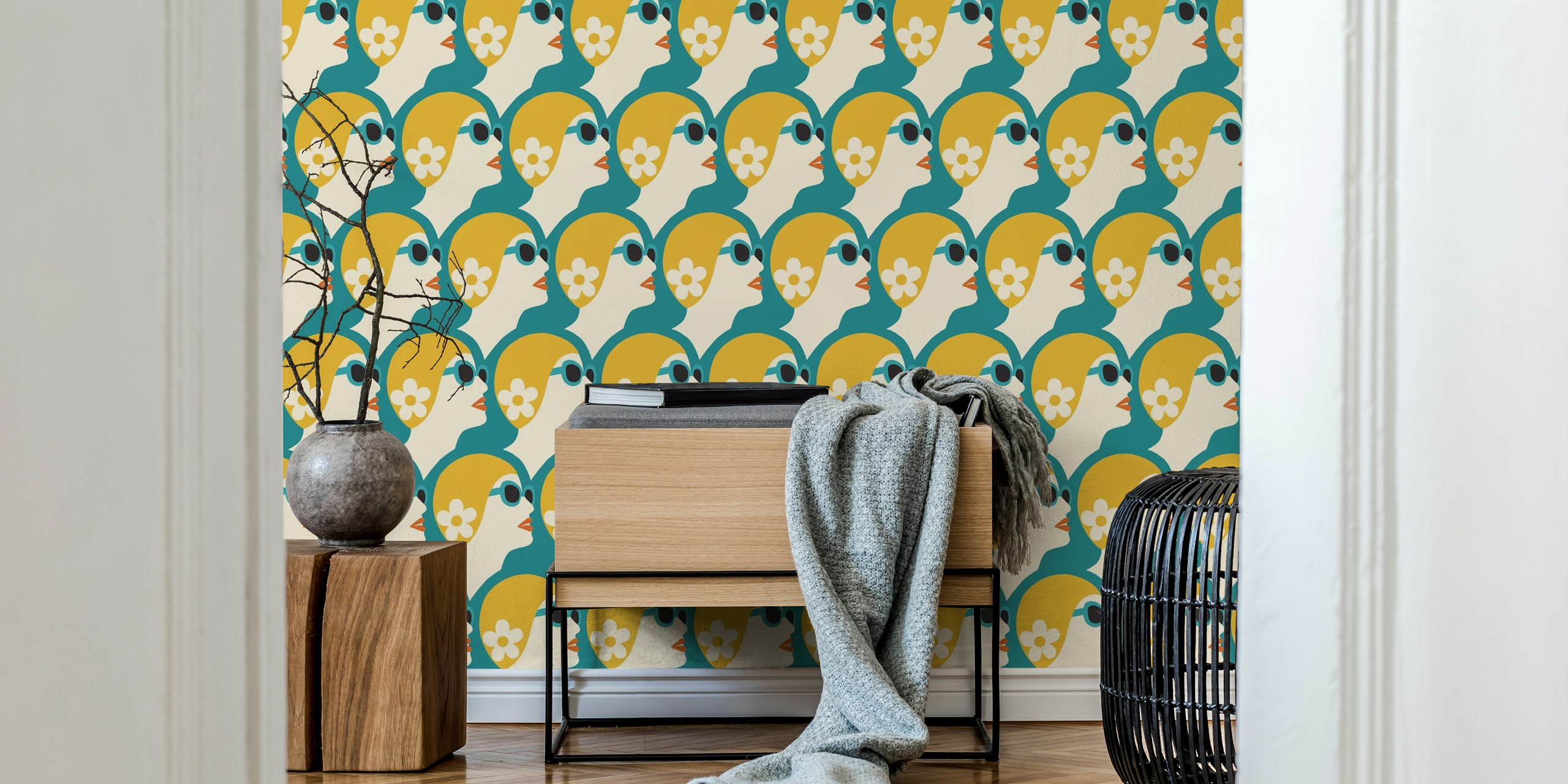 Dizajn tapete Vintage Sea Swimmers