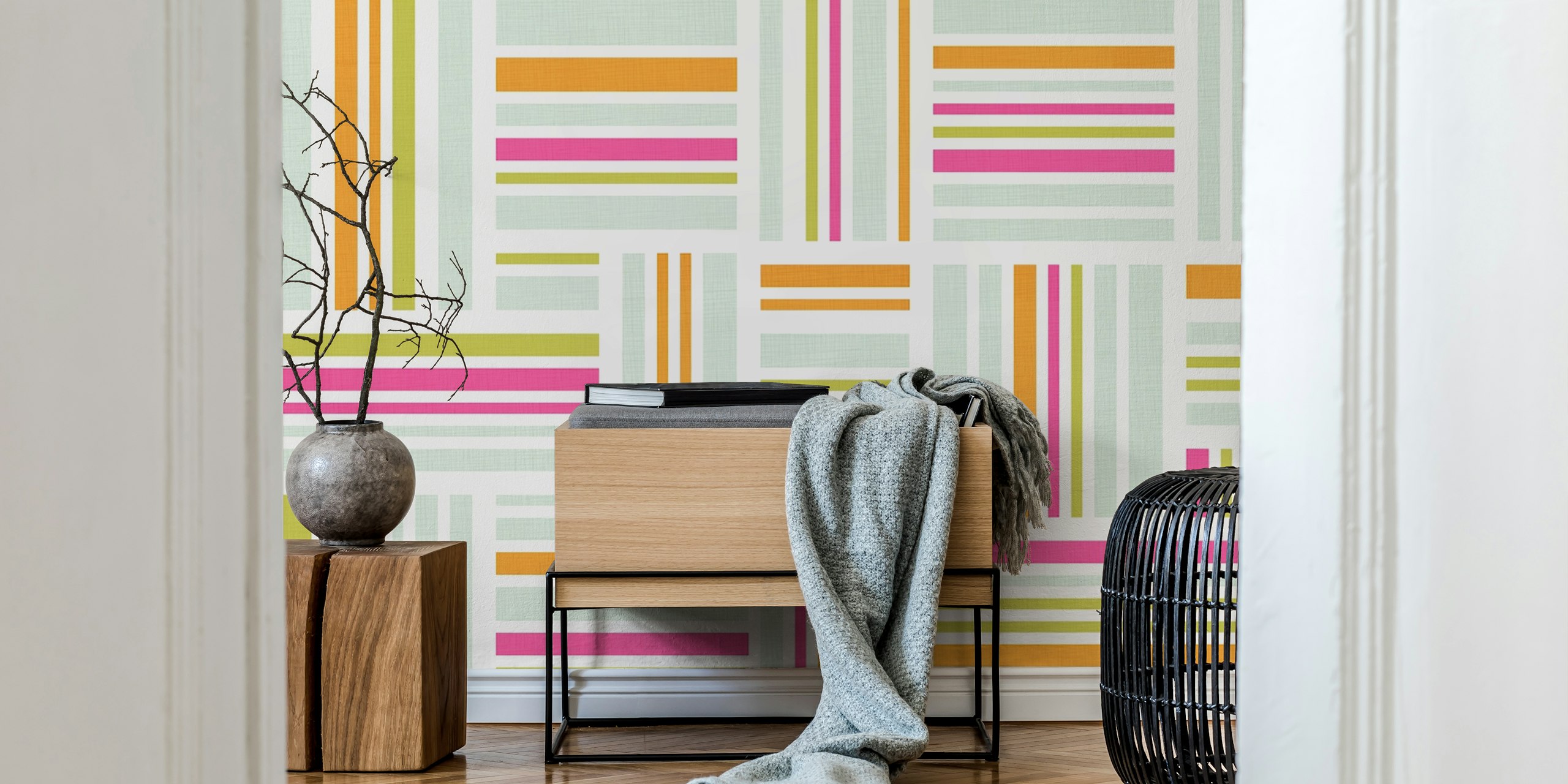 Multicolor Bar Symphony wallpaper in a room