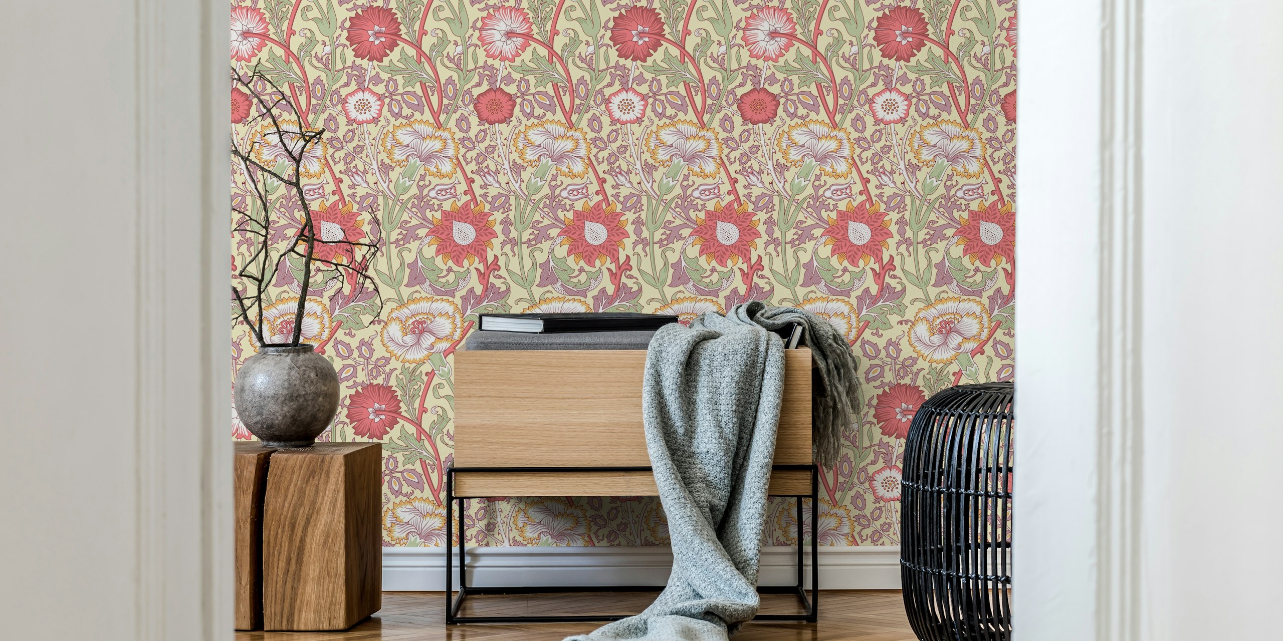 William Morris wallpaper in a room
