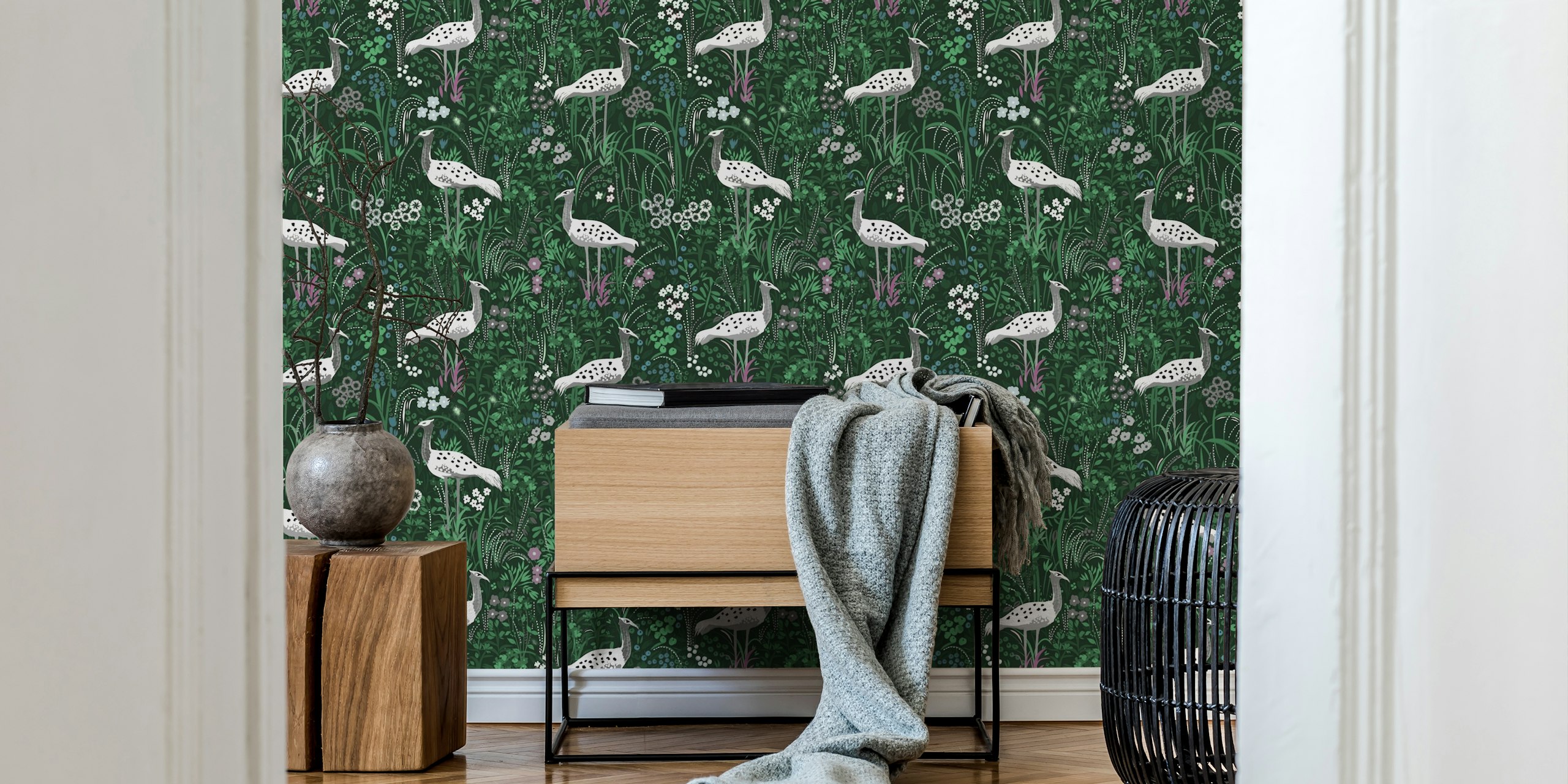 Lush Green Aviary tapet i et rom