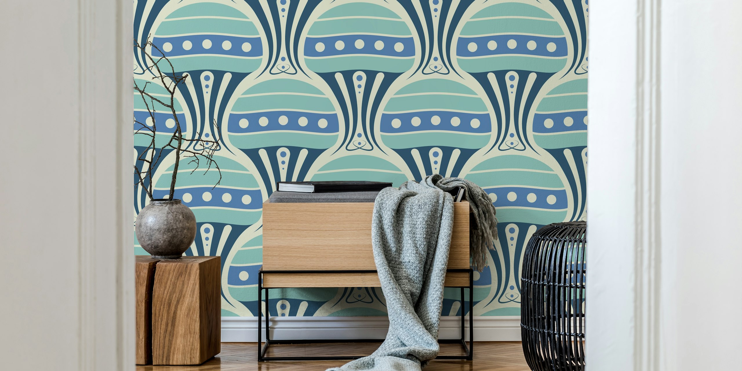 Design tapety Vintage Jellyfish Harmony