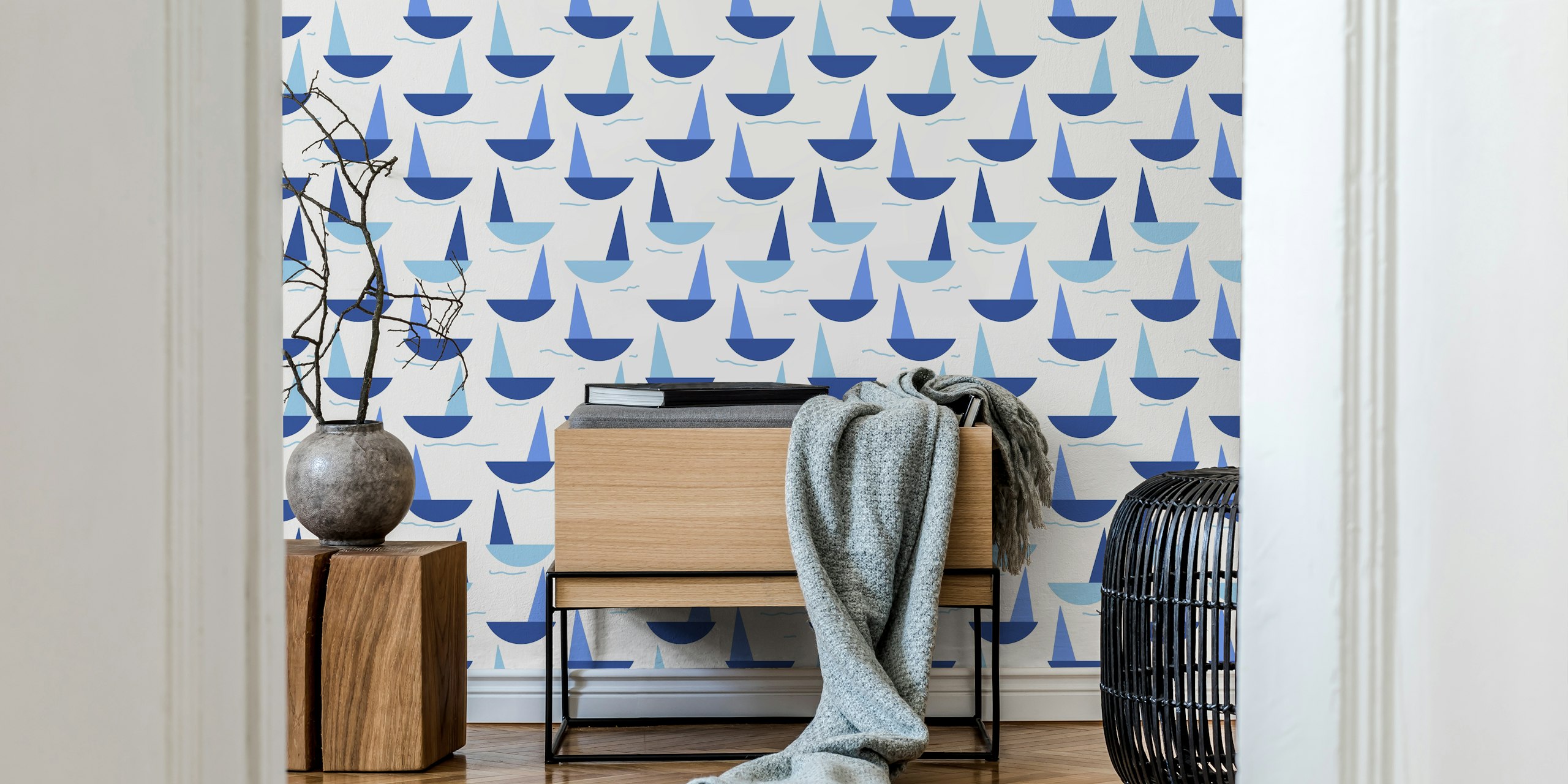 Sailing Blue Harmony tapetti huoneessa